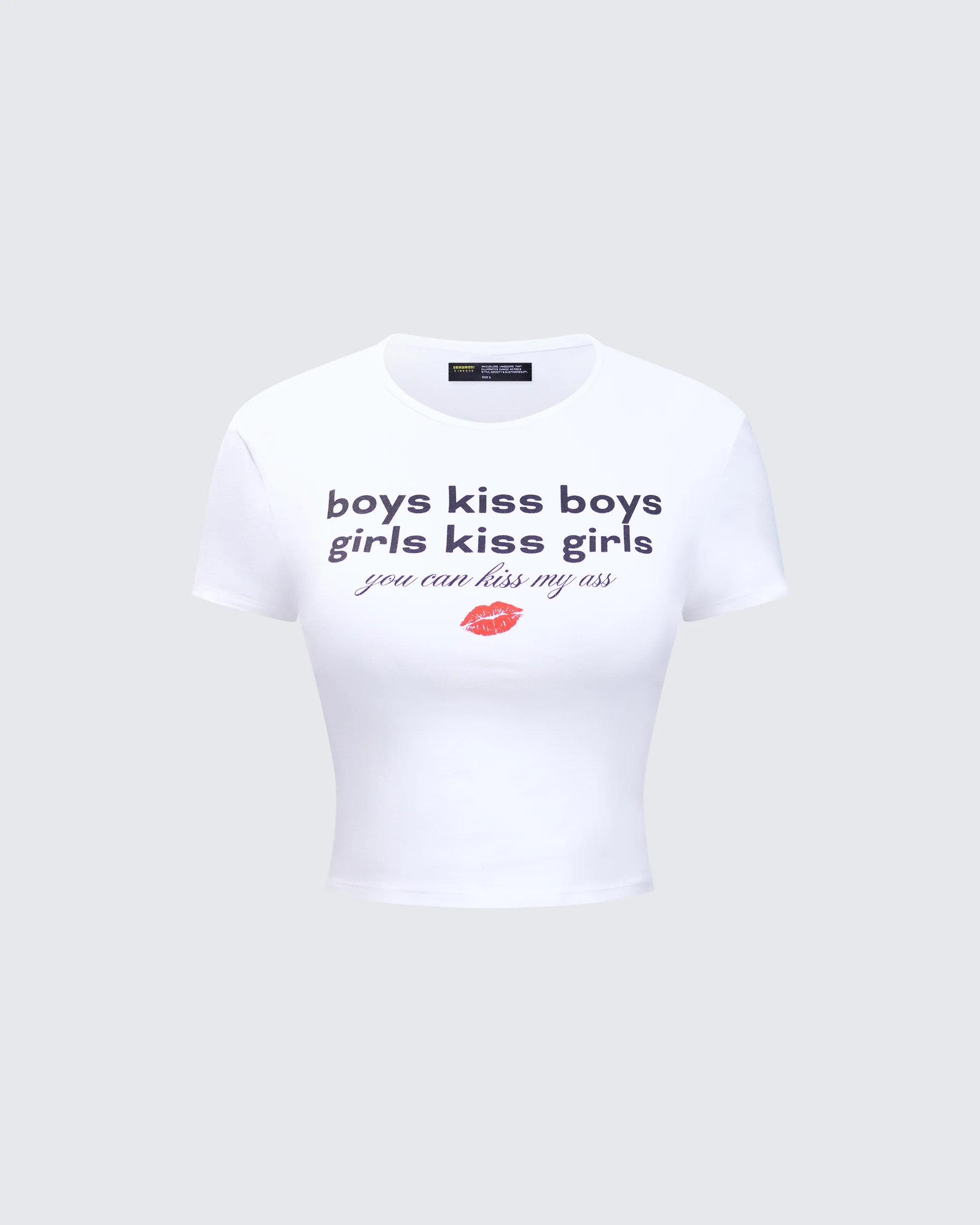 Hema White Slogan Baby Tee