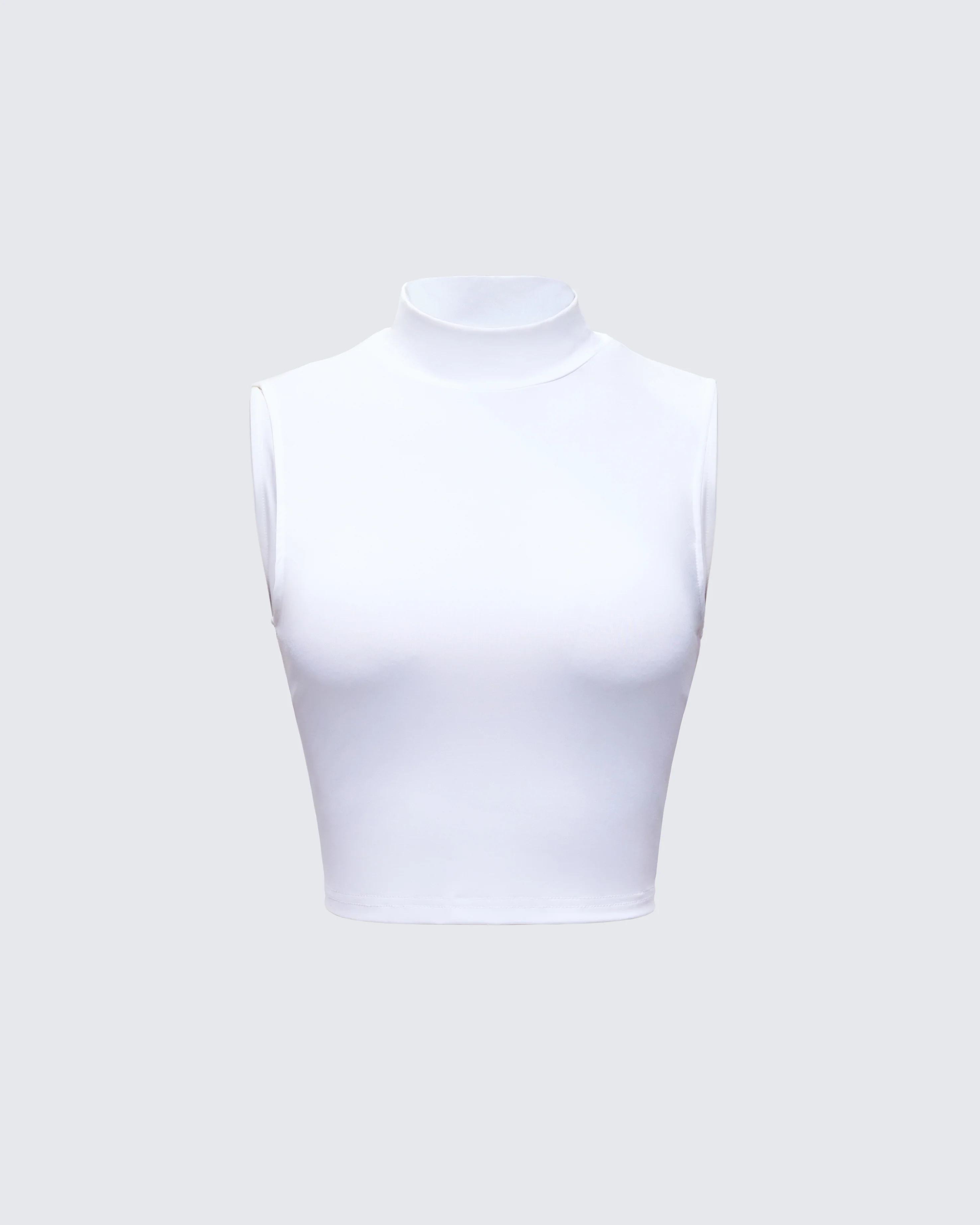 Inaya White Jersey Tank Top
