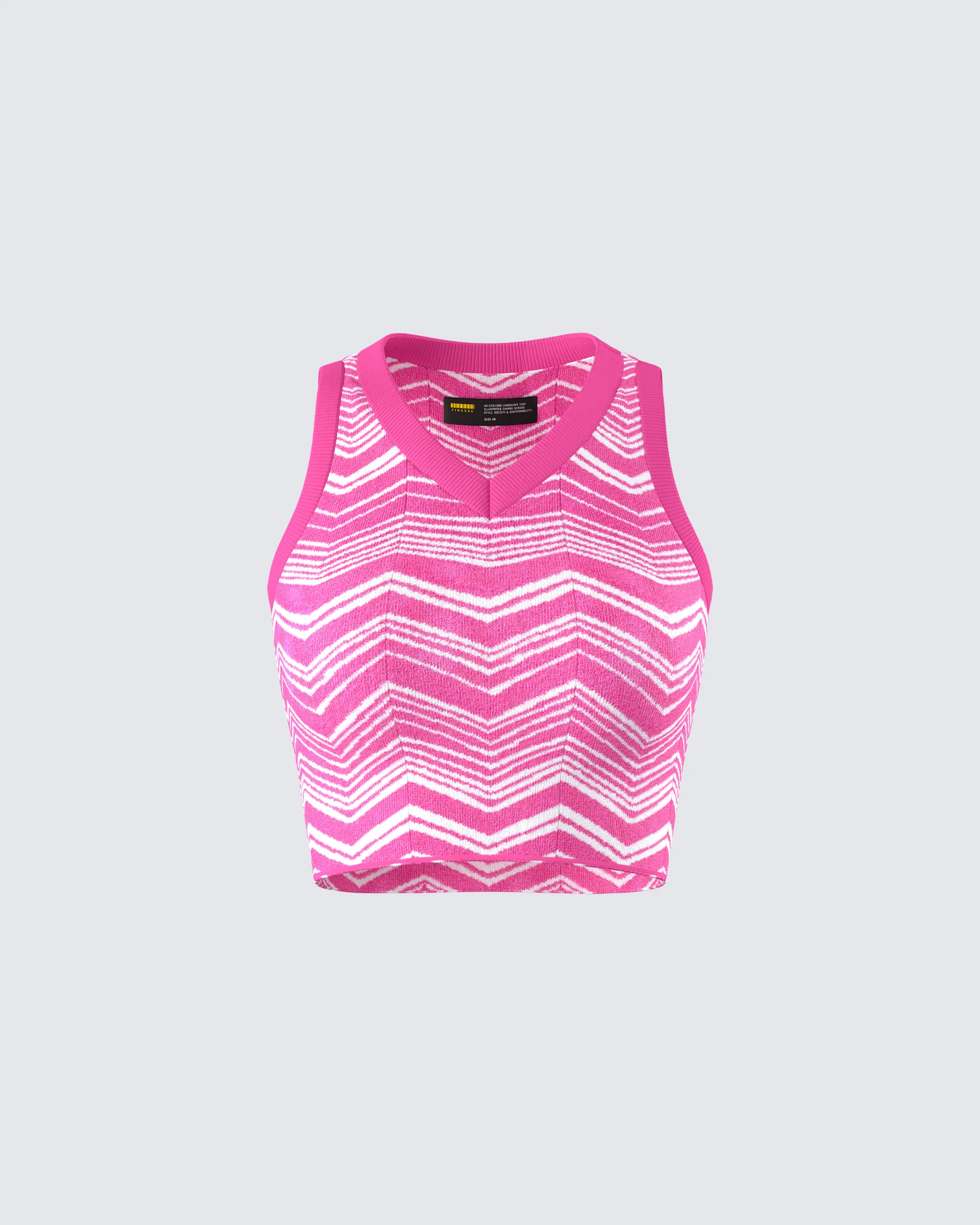 10621-irie-pink-zig-zag-knit-top-1.webp Irie Pink Zig Zag Knit Top