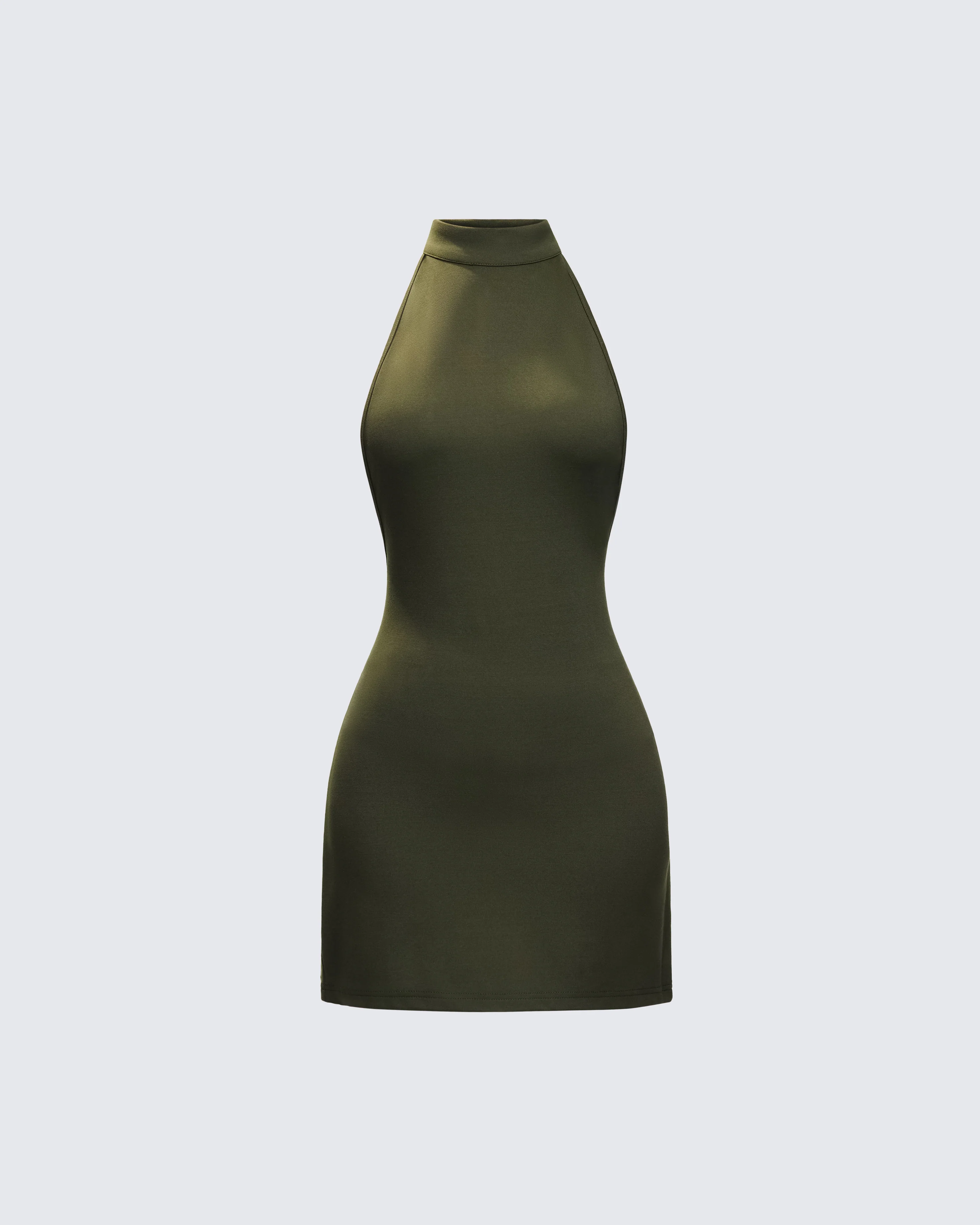 Jess Olive Halter Dress