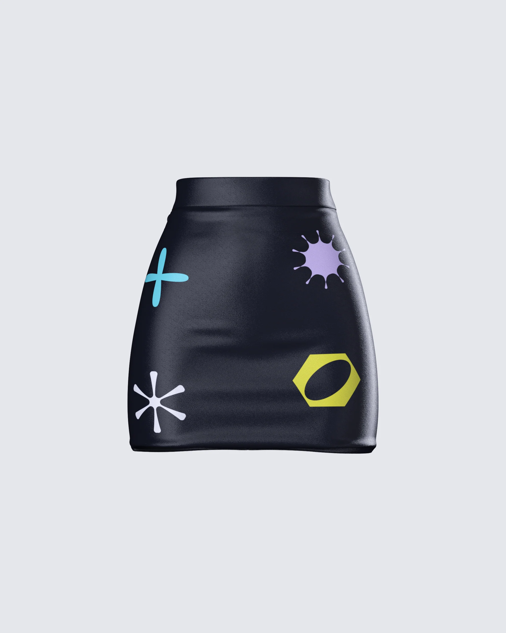 Jordy Black Vegan Leather Skirt