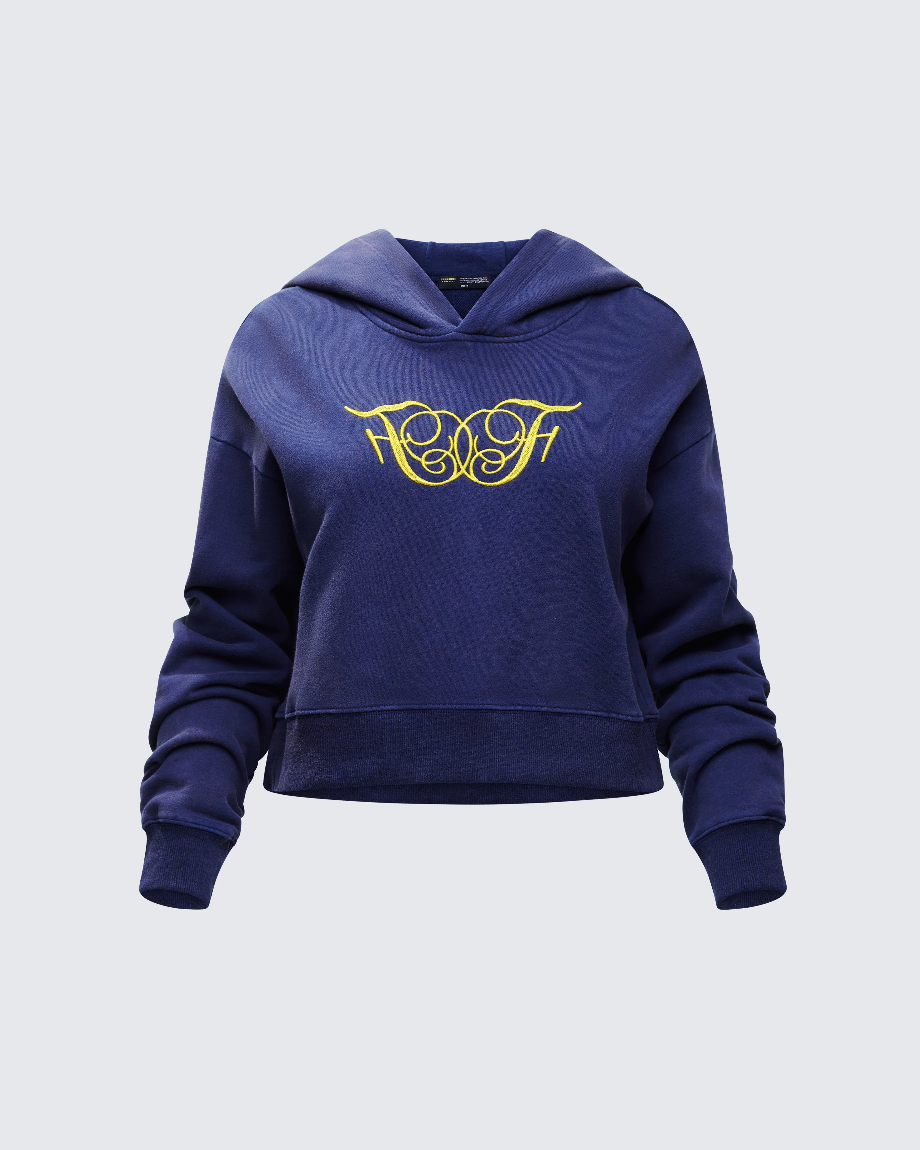 Kamilah Blue Acid Wash Hooded Sweater