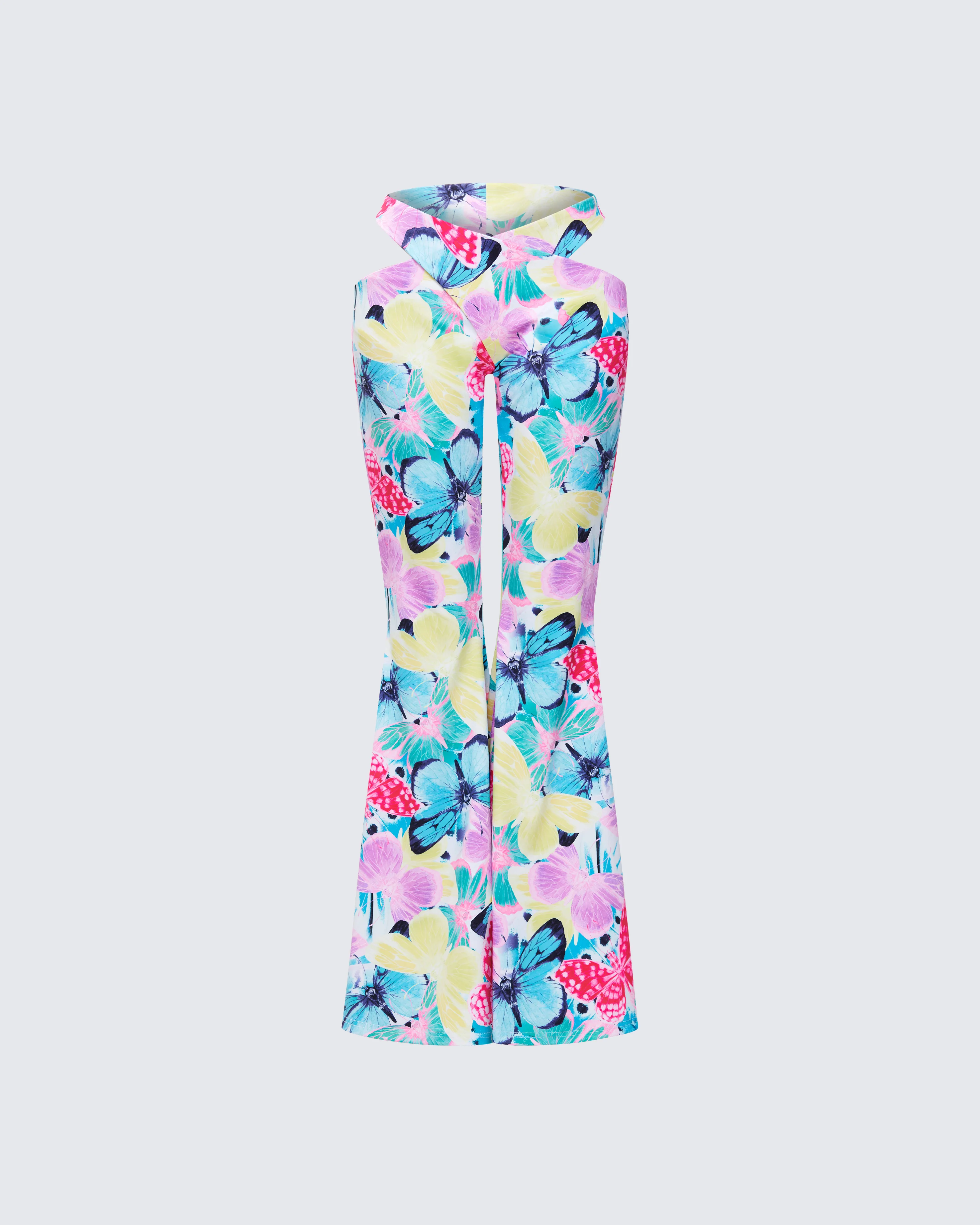Kandi Printed Wrap Flare Pant