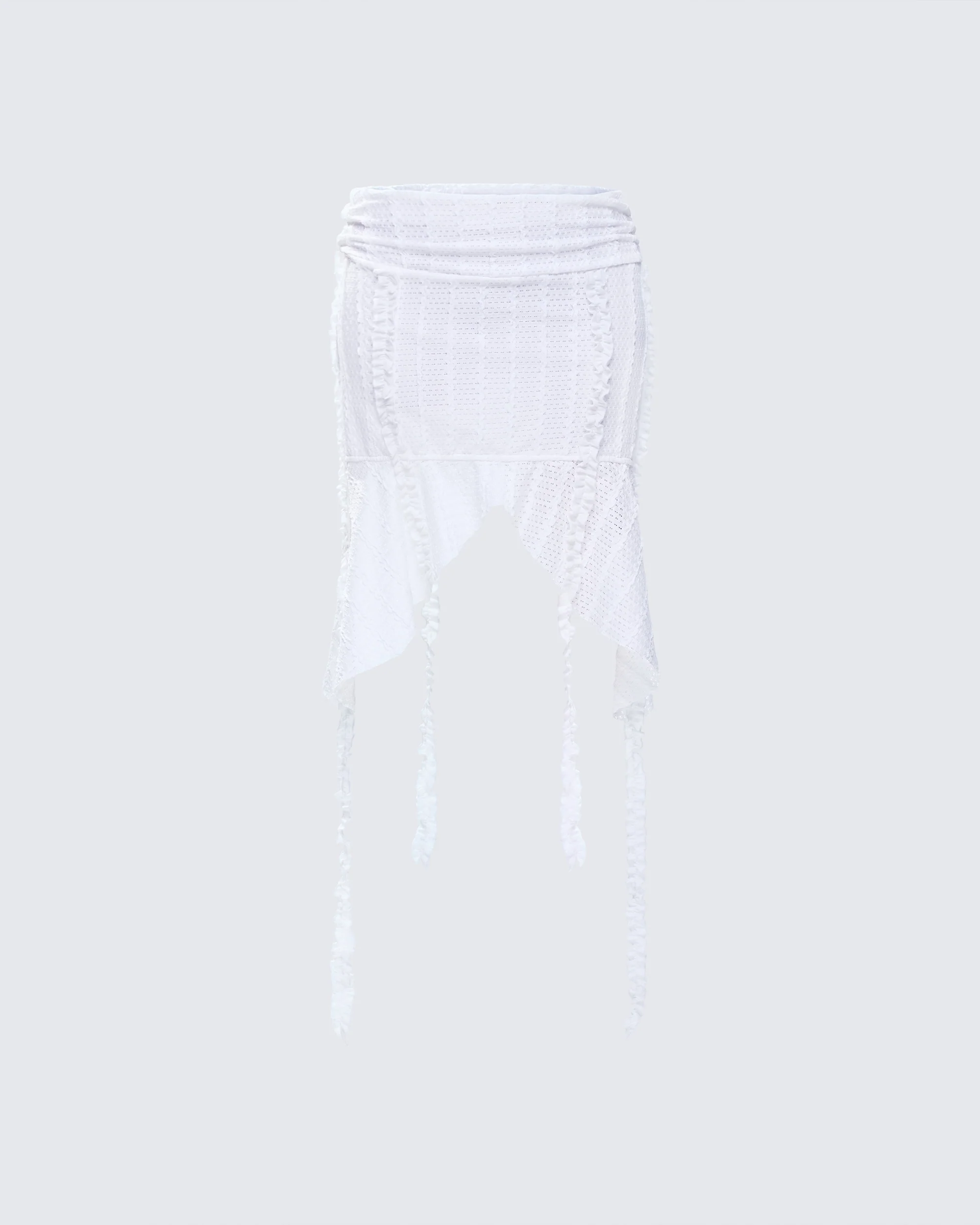 Landry White Ruffle Skirt