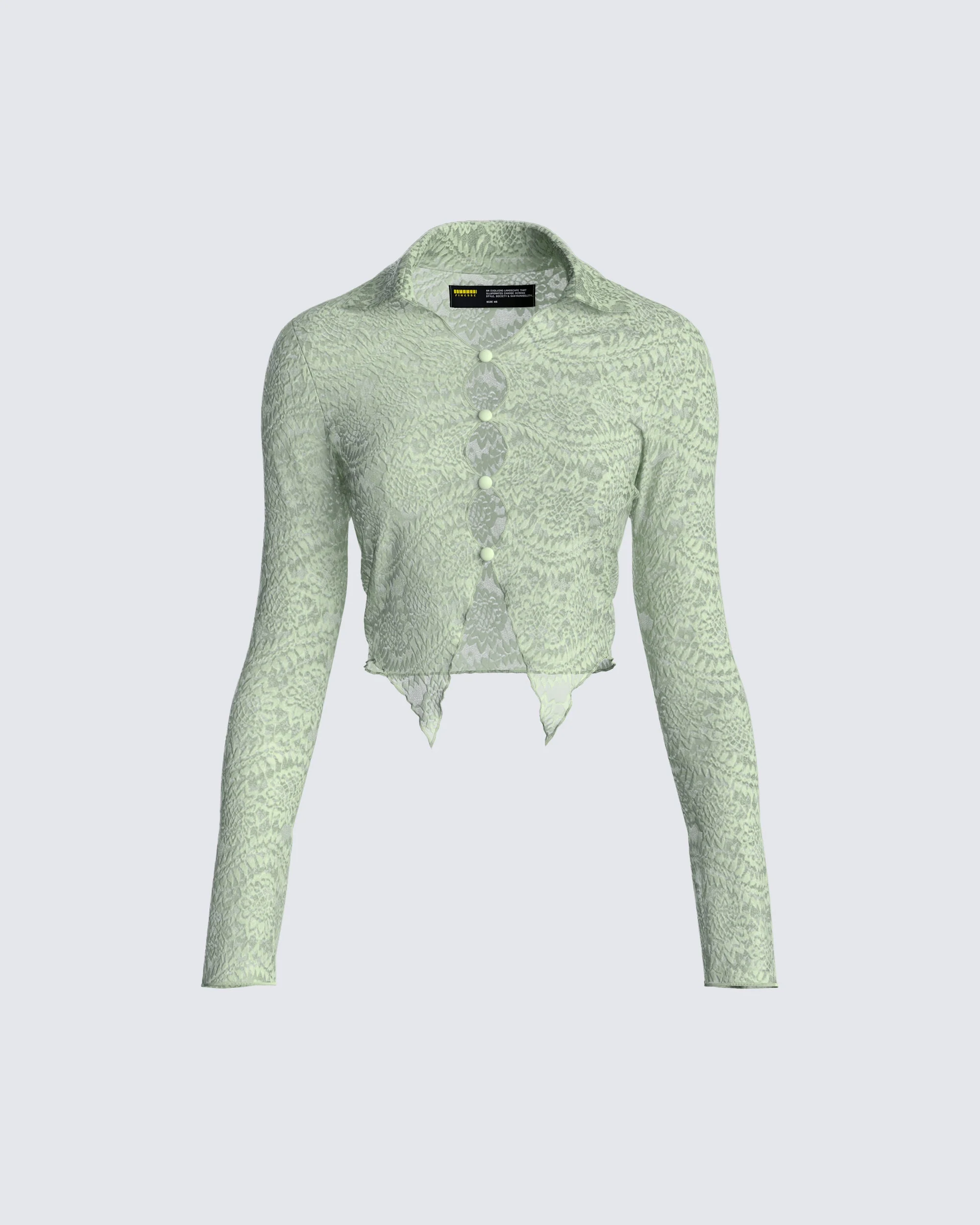 Mia Sage Stretch Lace Top