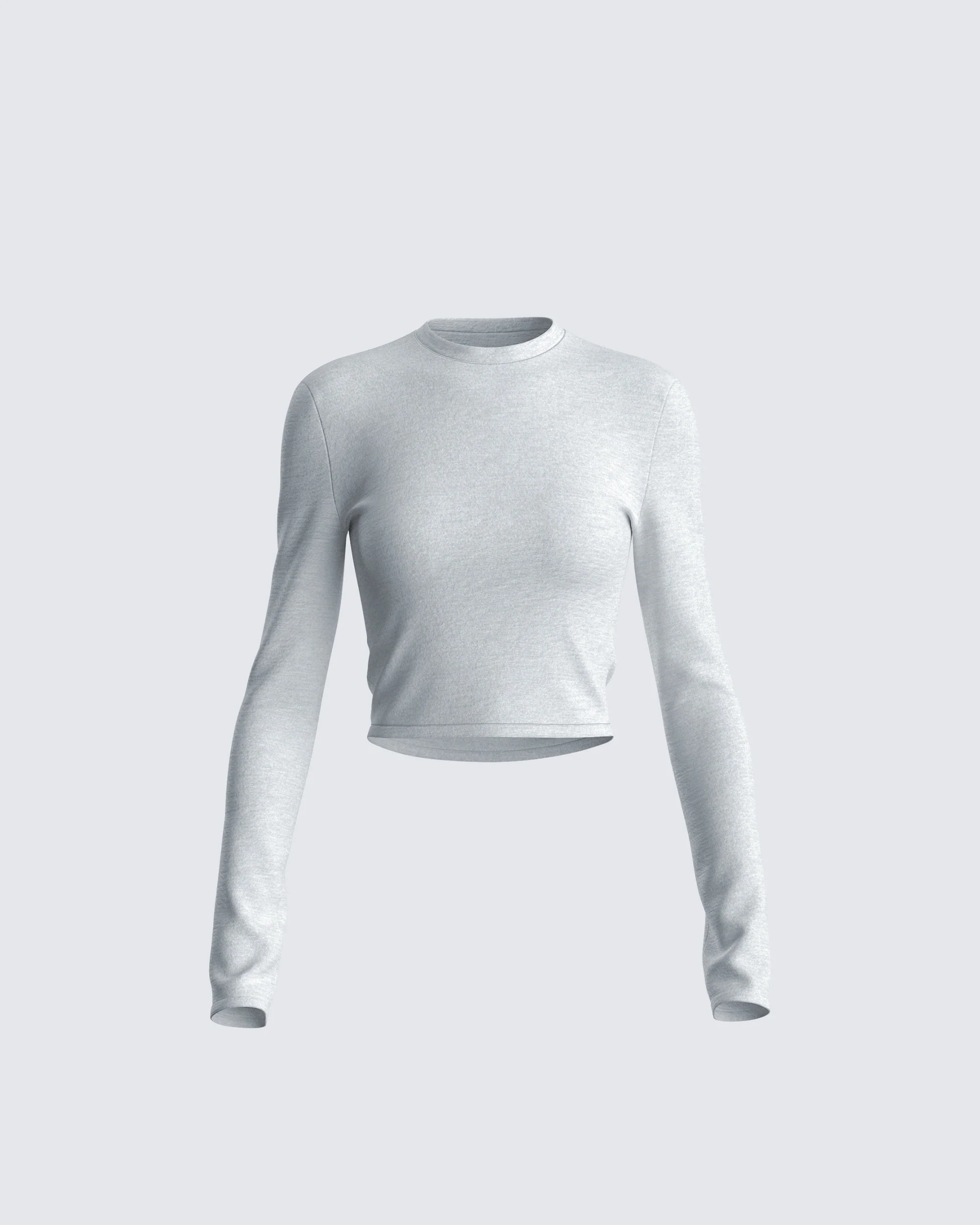 Noam Heather Grey Long Sleeve Top