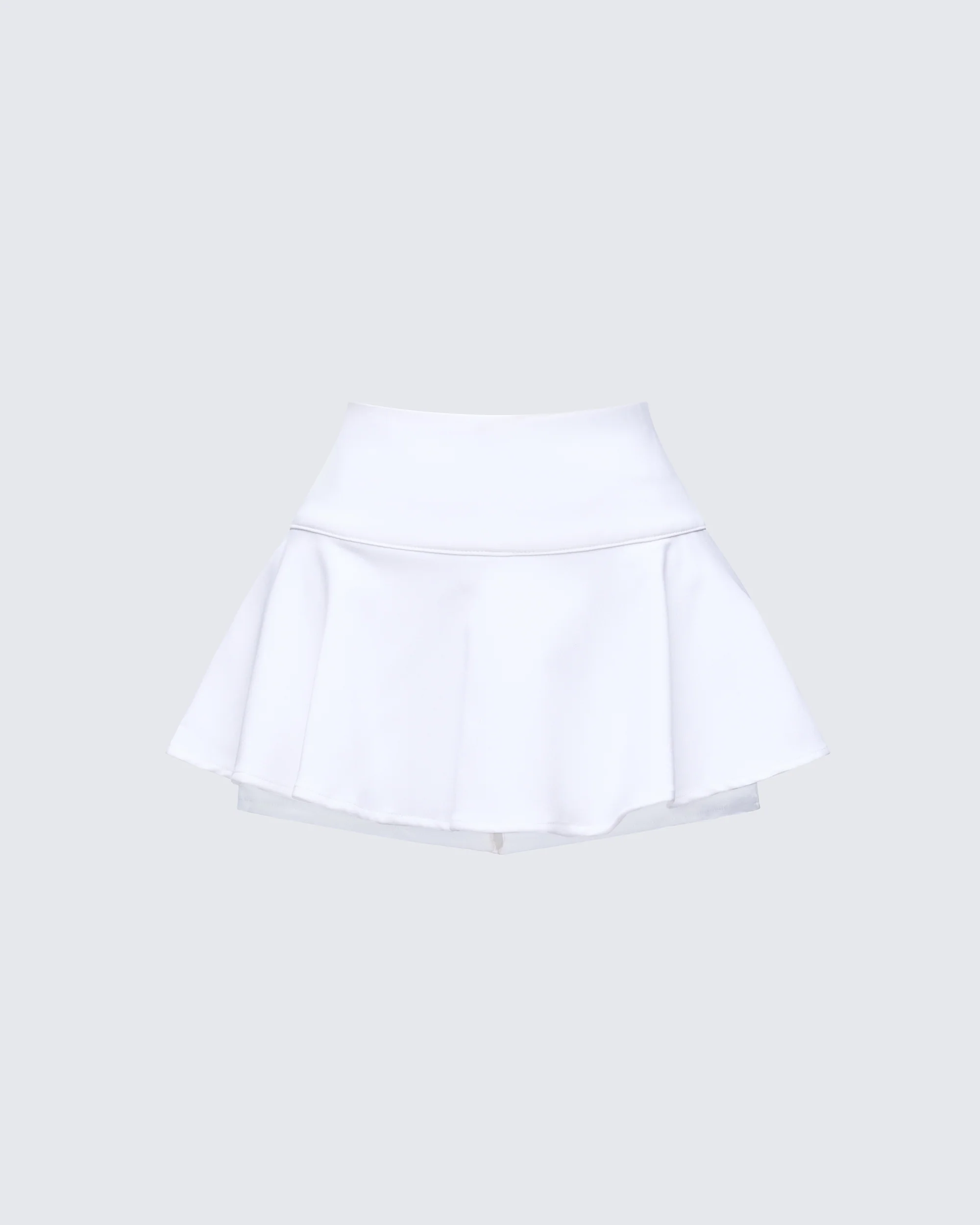 Pippa White Ruffle Tiered Skort