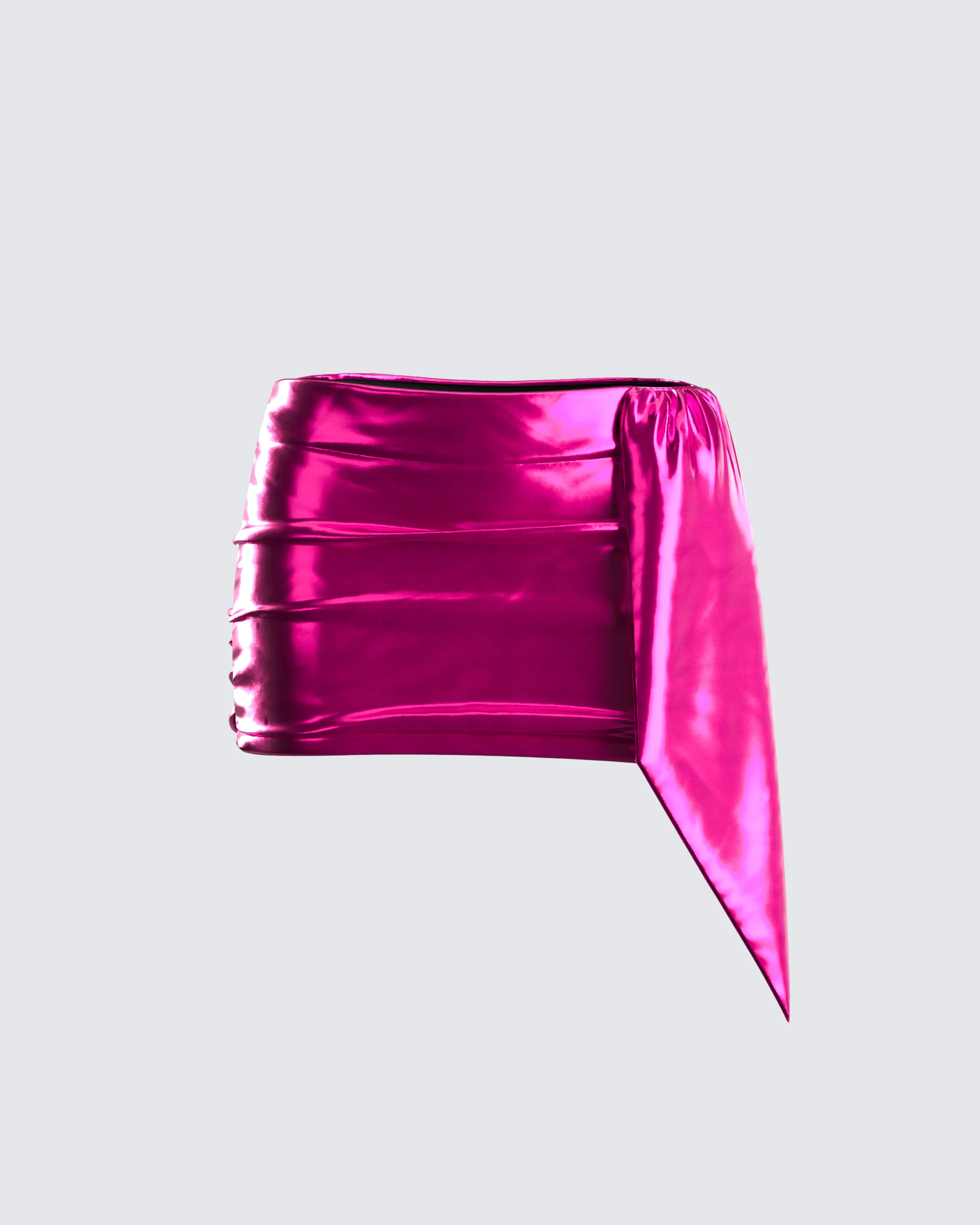Sanya Pink Metallic Mini Skirt