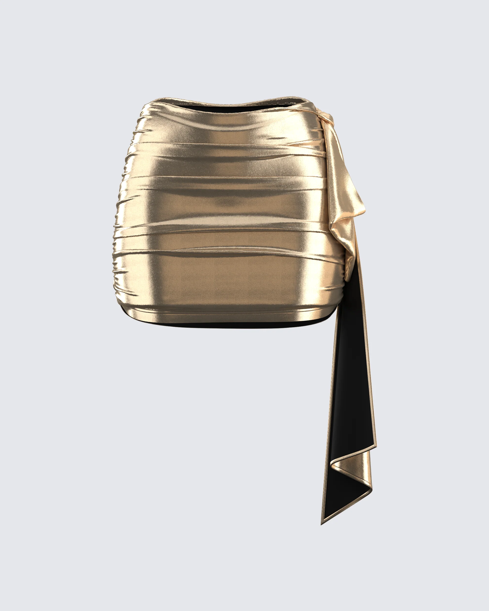 Bianca Metallic Gold Drape Skirt