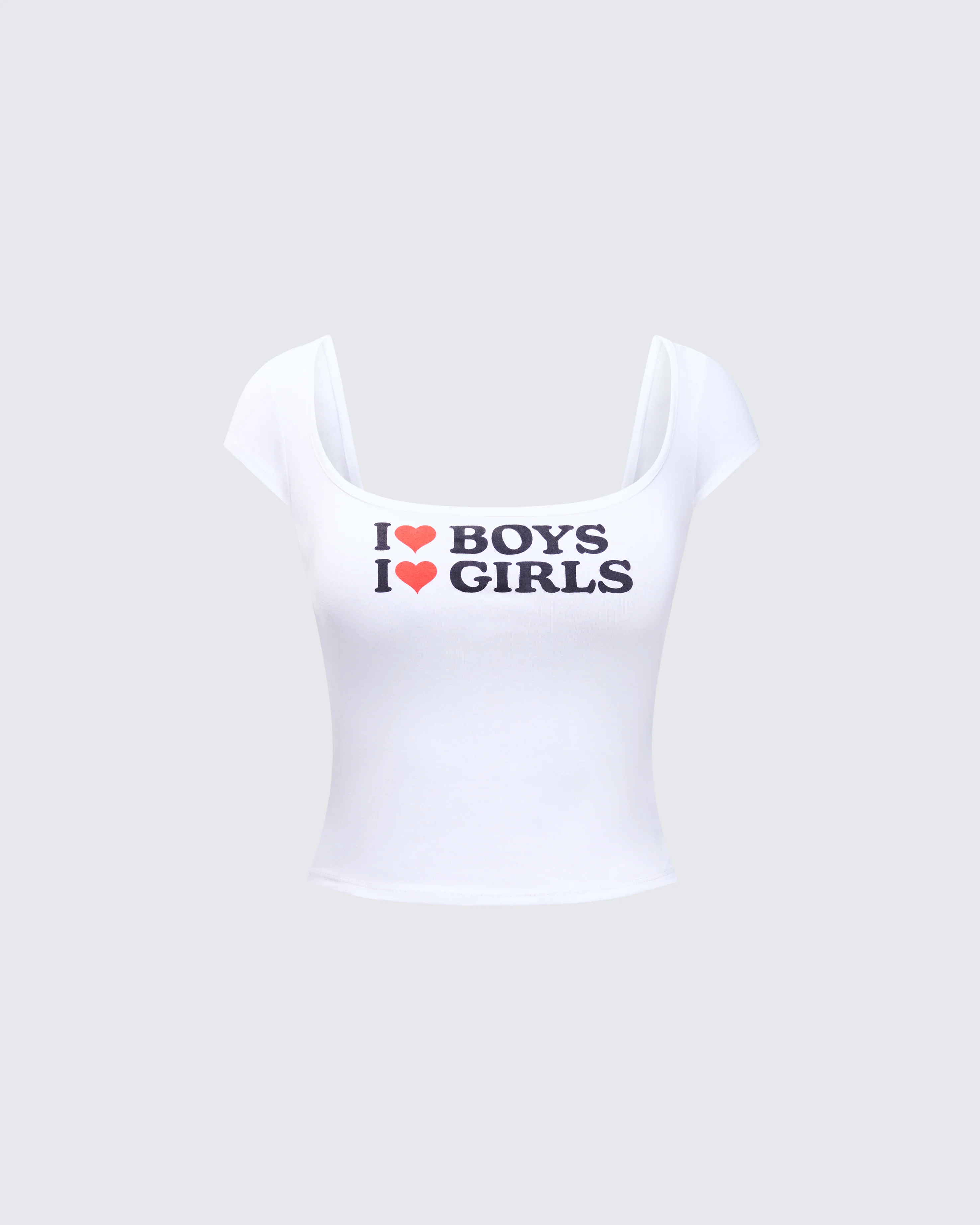 Zoya White Slogan Scoop Neck Tee