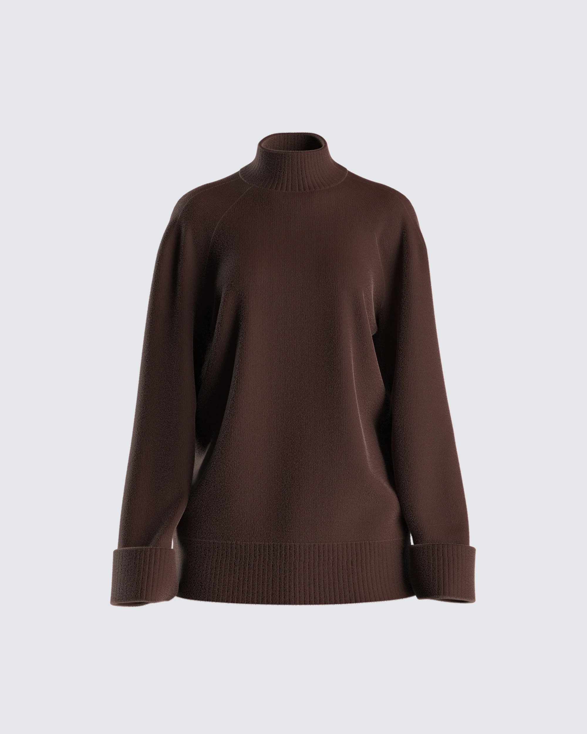 Zuri Brown Sweater Knit Top
