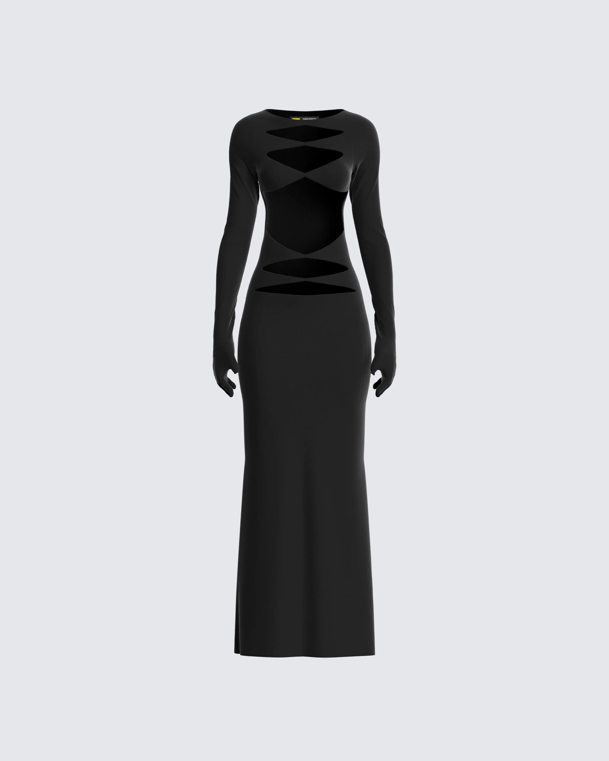 Vox Black Cut Out Dress & Gloves