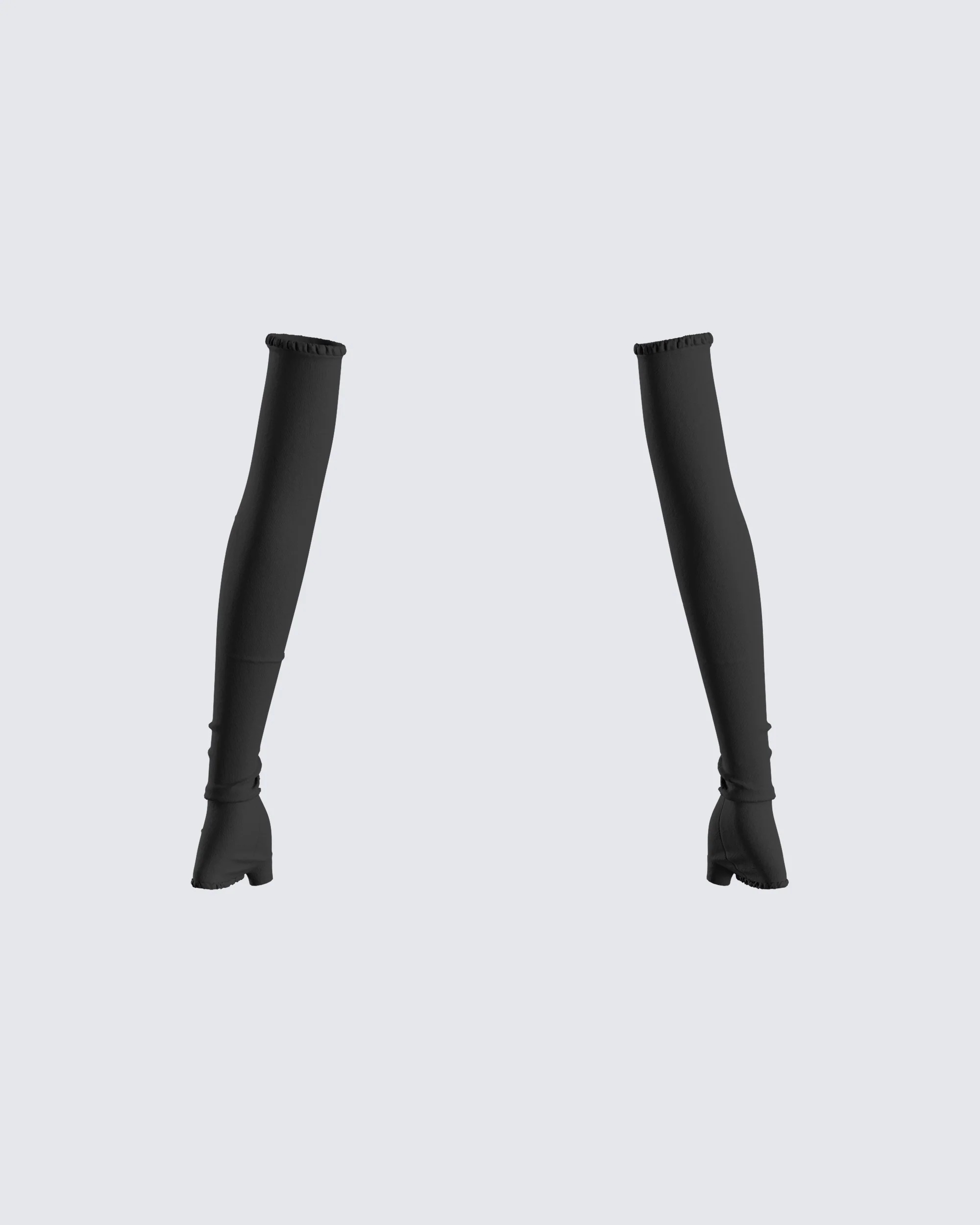 Meera Black Jersey Gloves