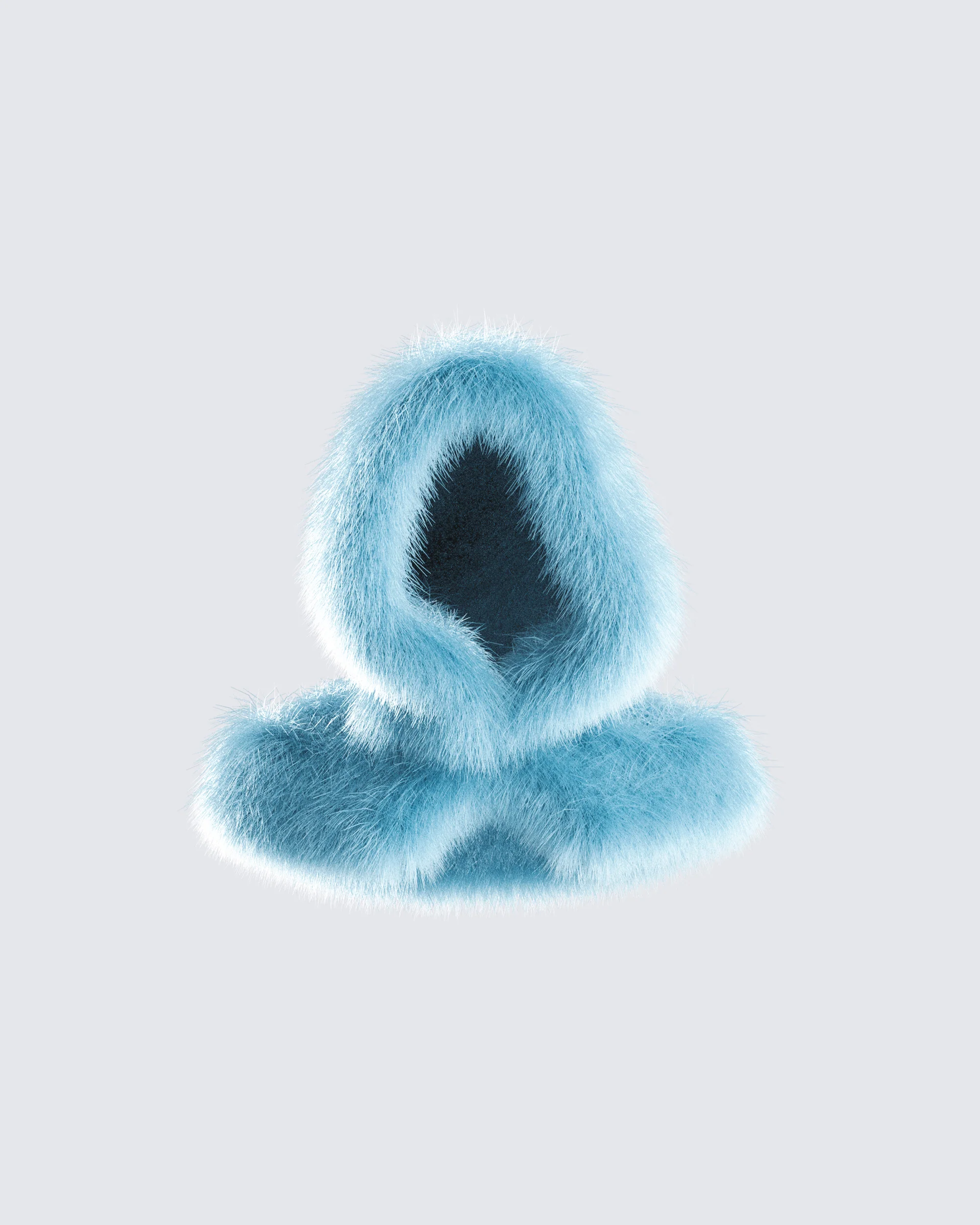 Jayden Aqua Fur Hood