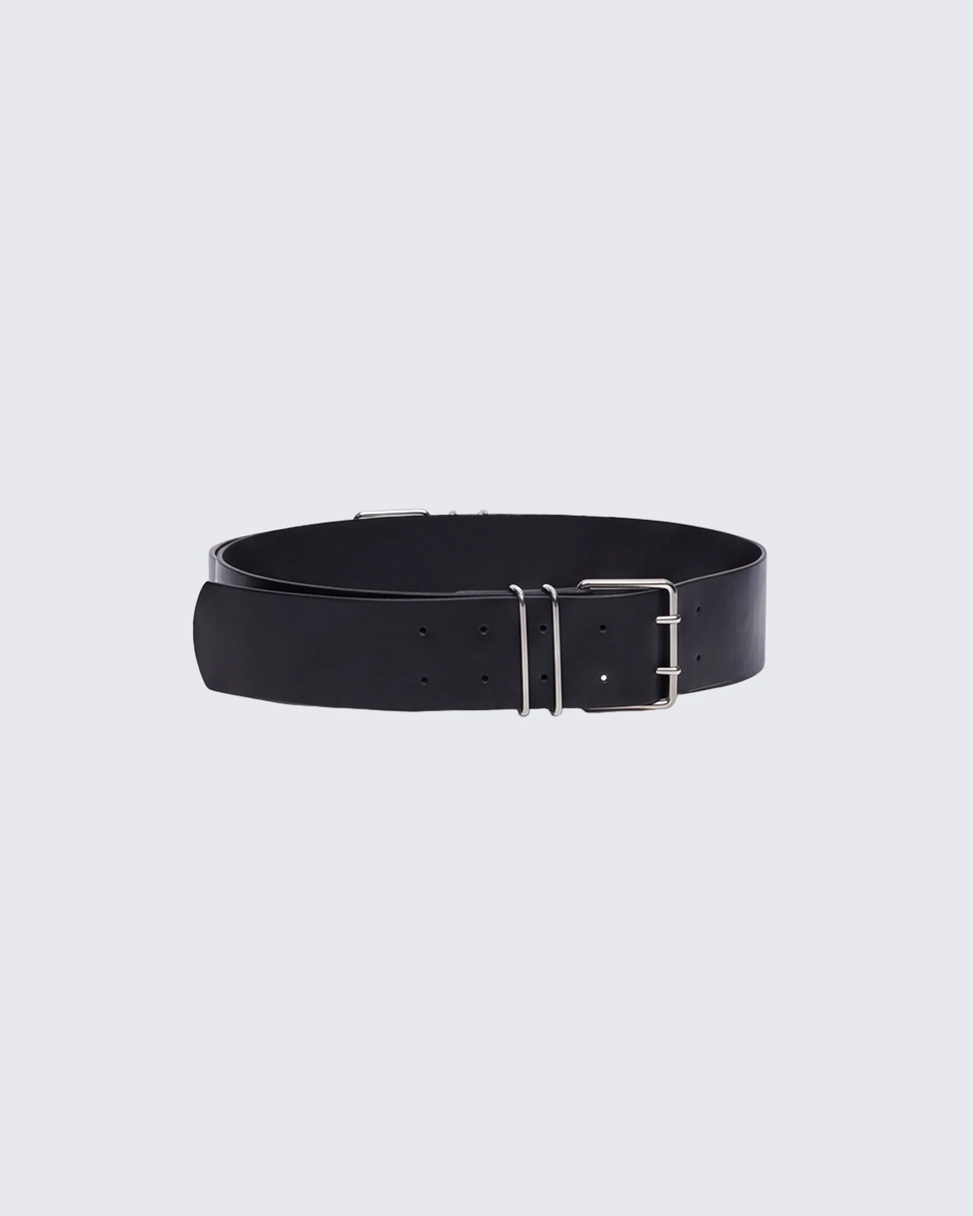 Imelda Black Vegan Leather Belt