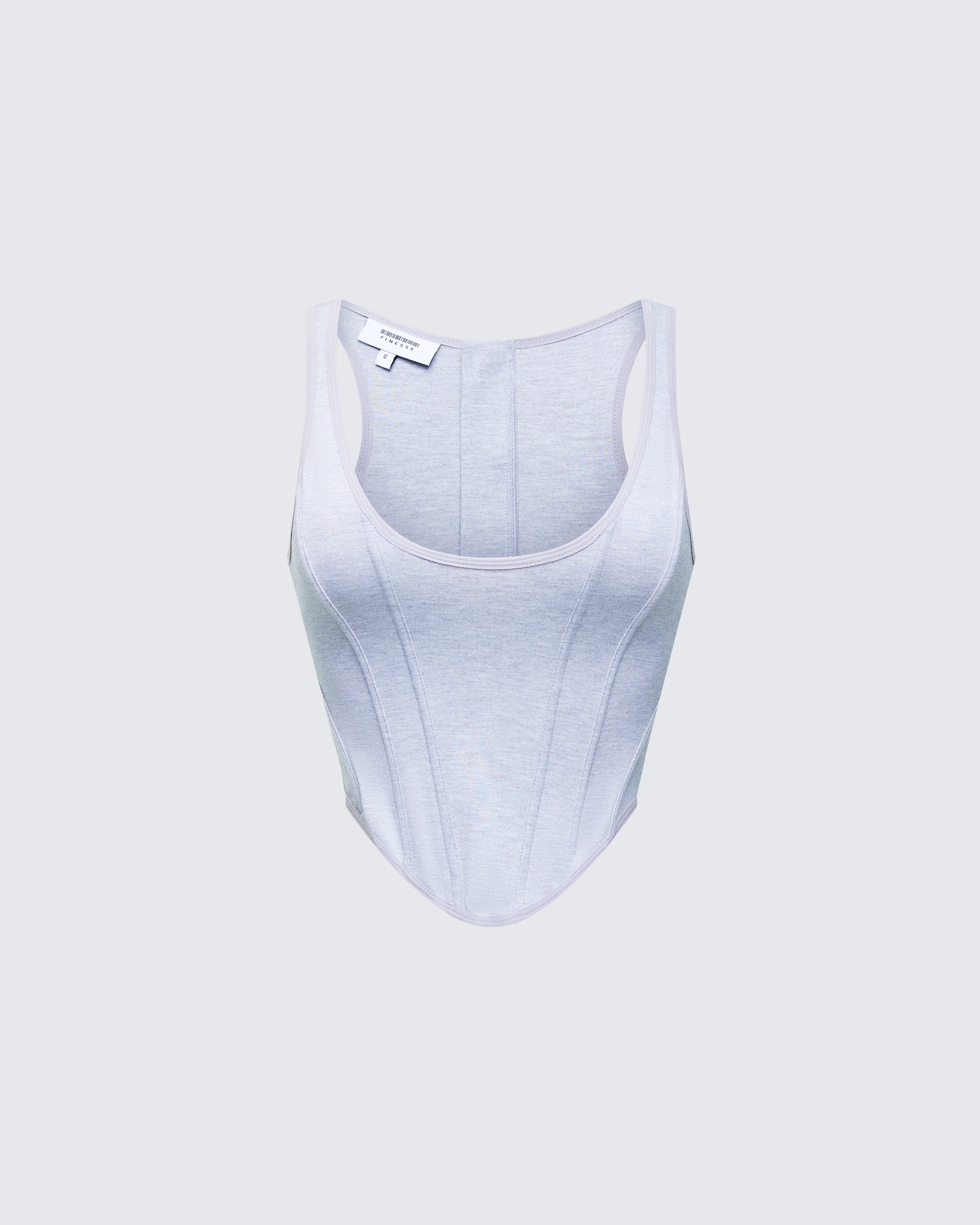 Allie Grey Jersey Corset Top