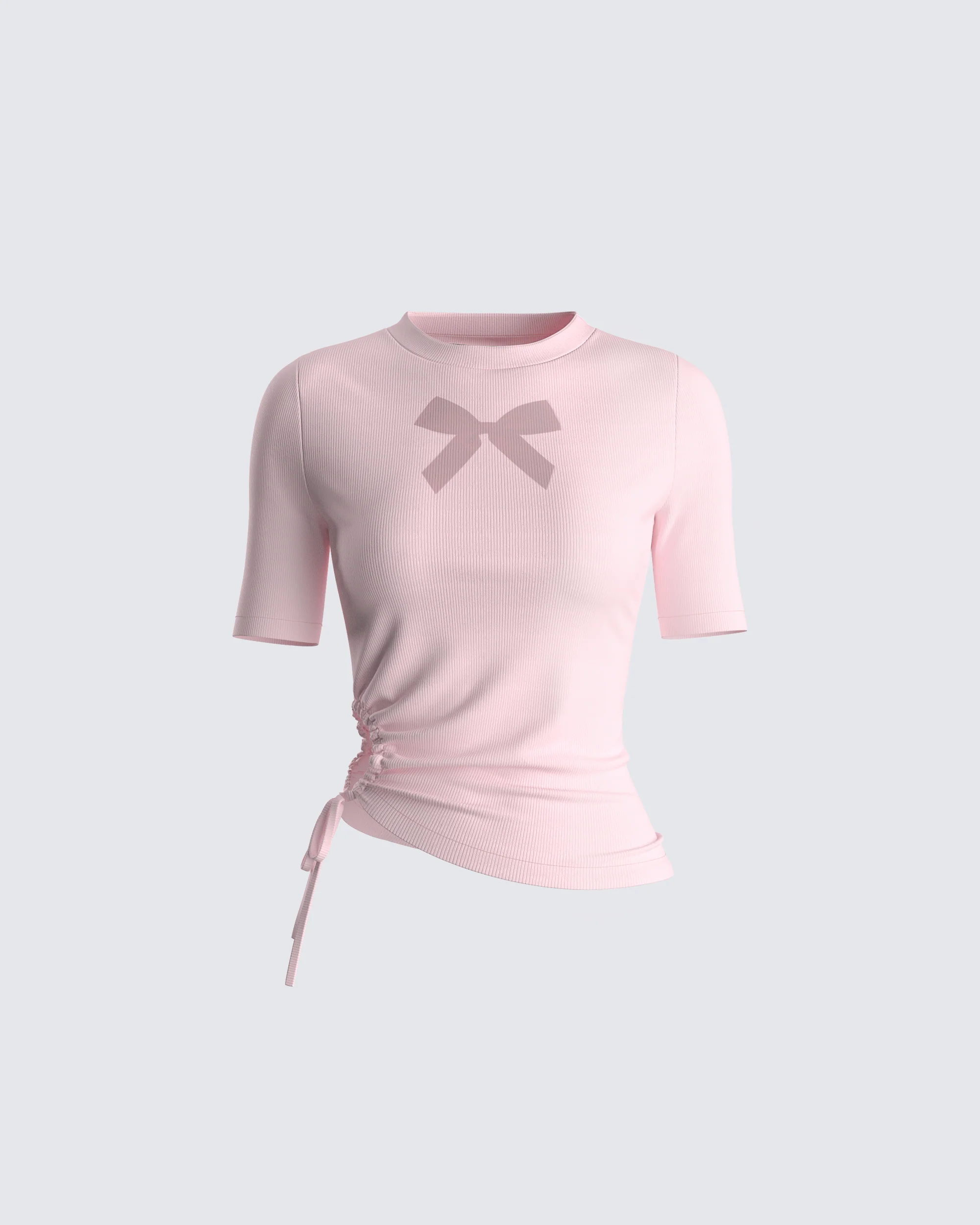Anaya Pink Bow Graphic Tee