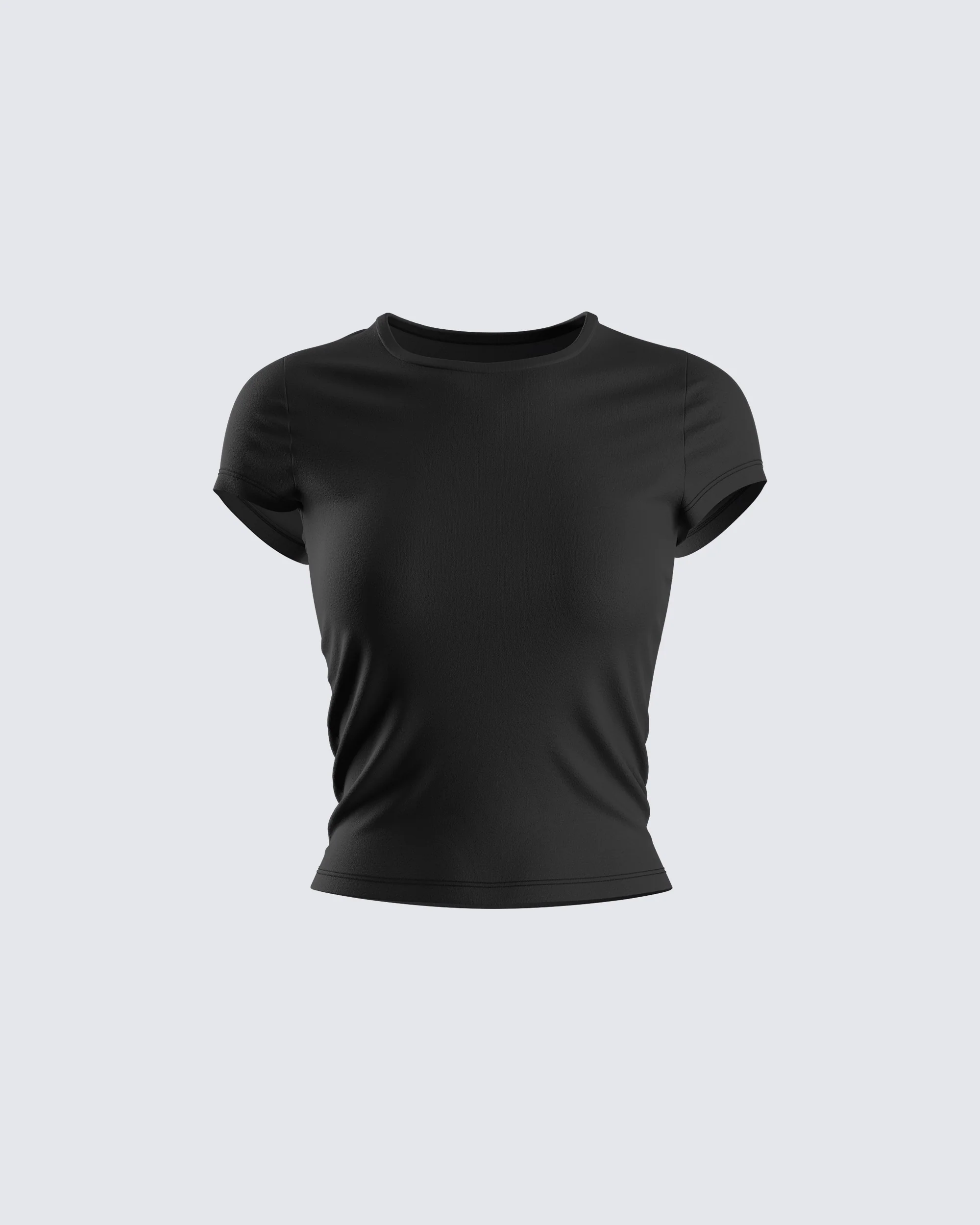 Itzel Black Jersey Knit Top