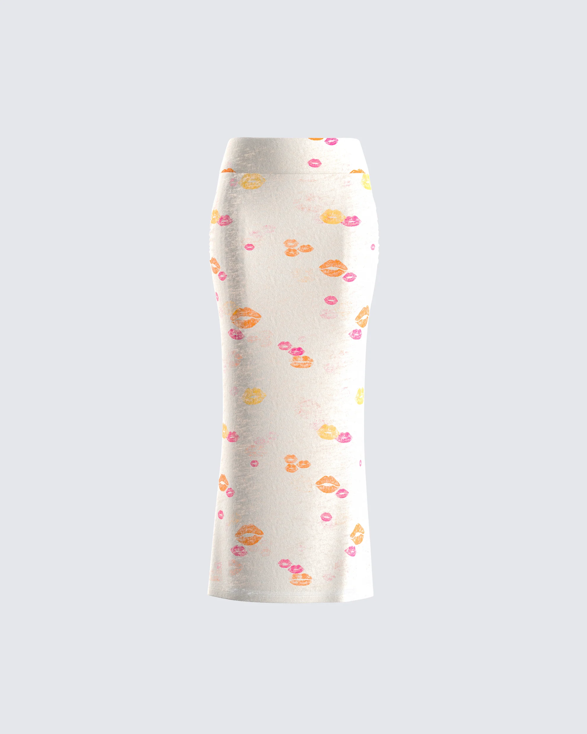 Aba Kiss Print Maxi Skirt