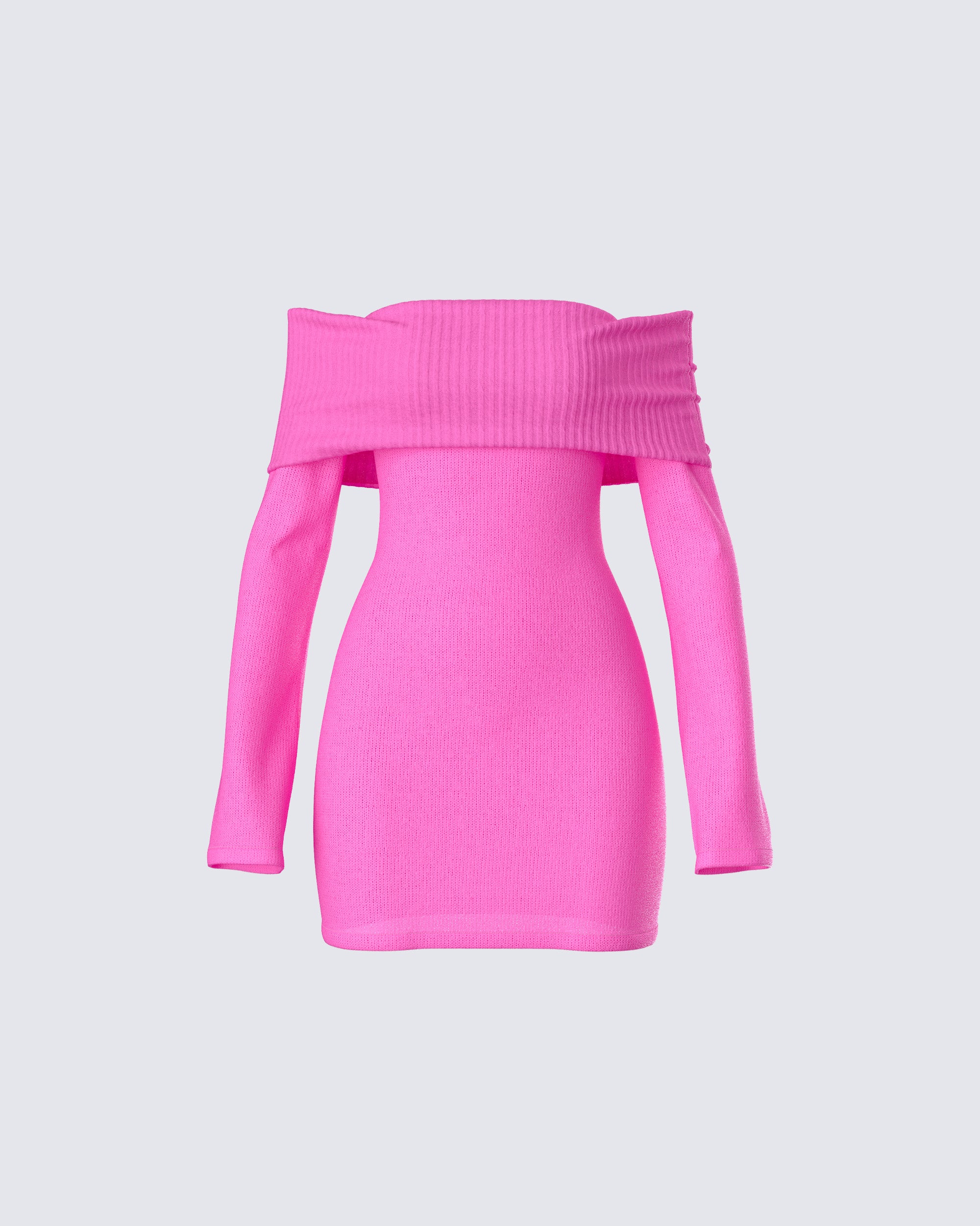 Abeni Pink Sweater Mini Dress