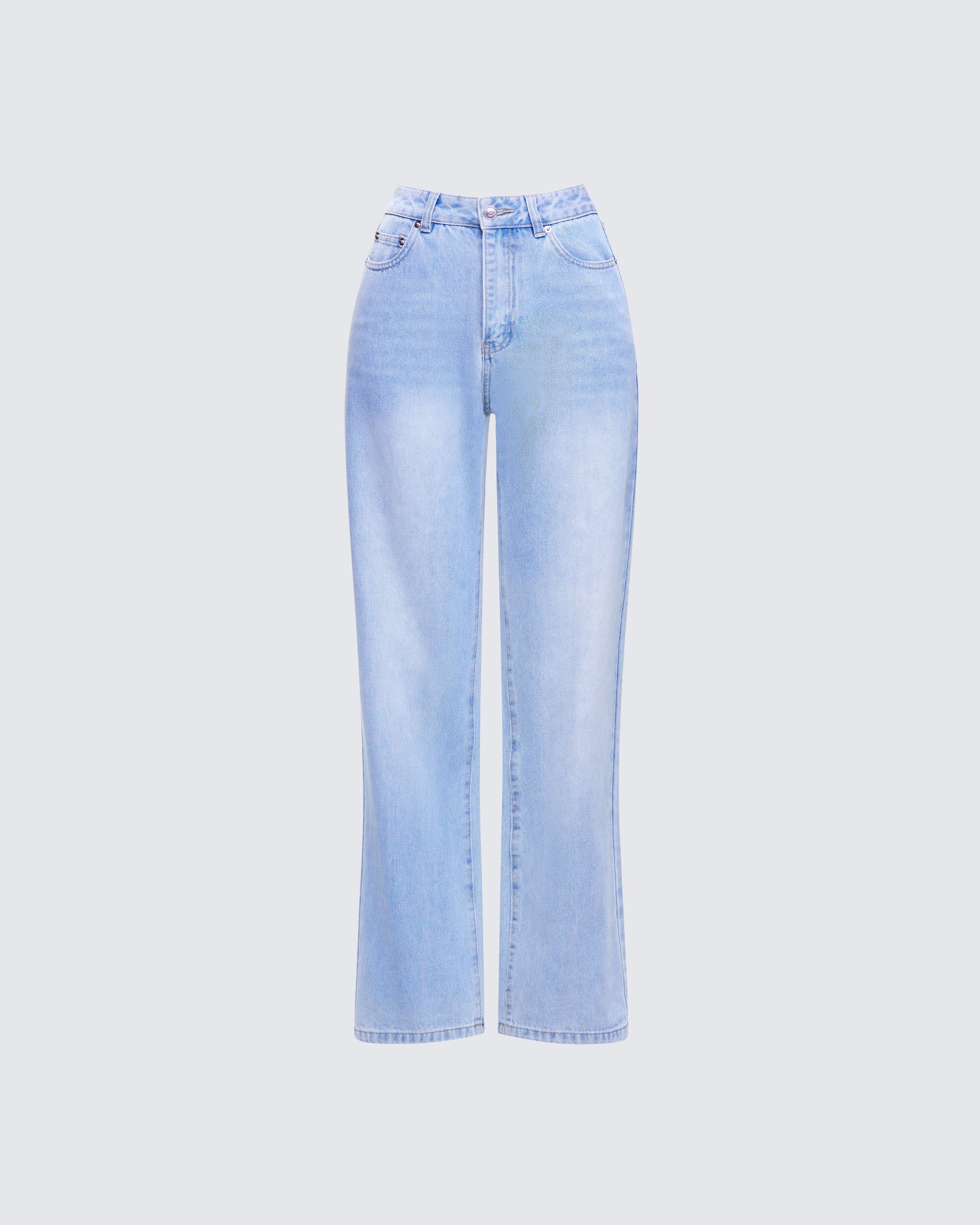 Zo Blue Denim Straight Leg Jean
