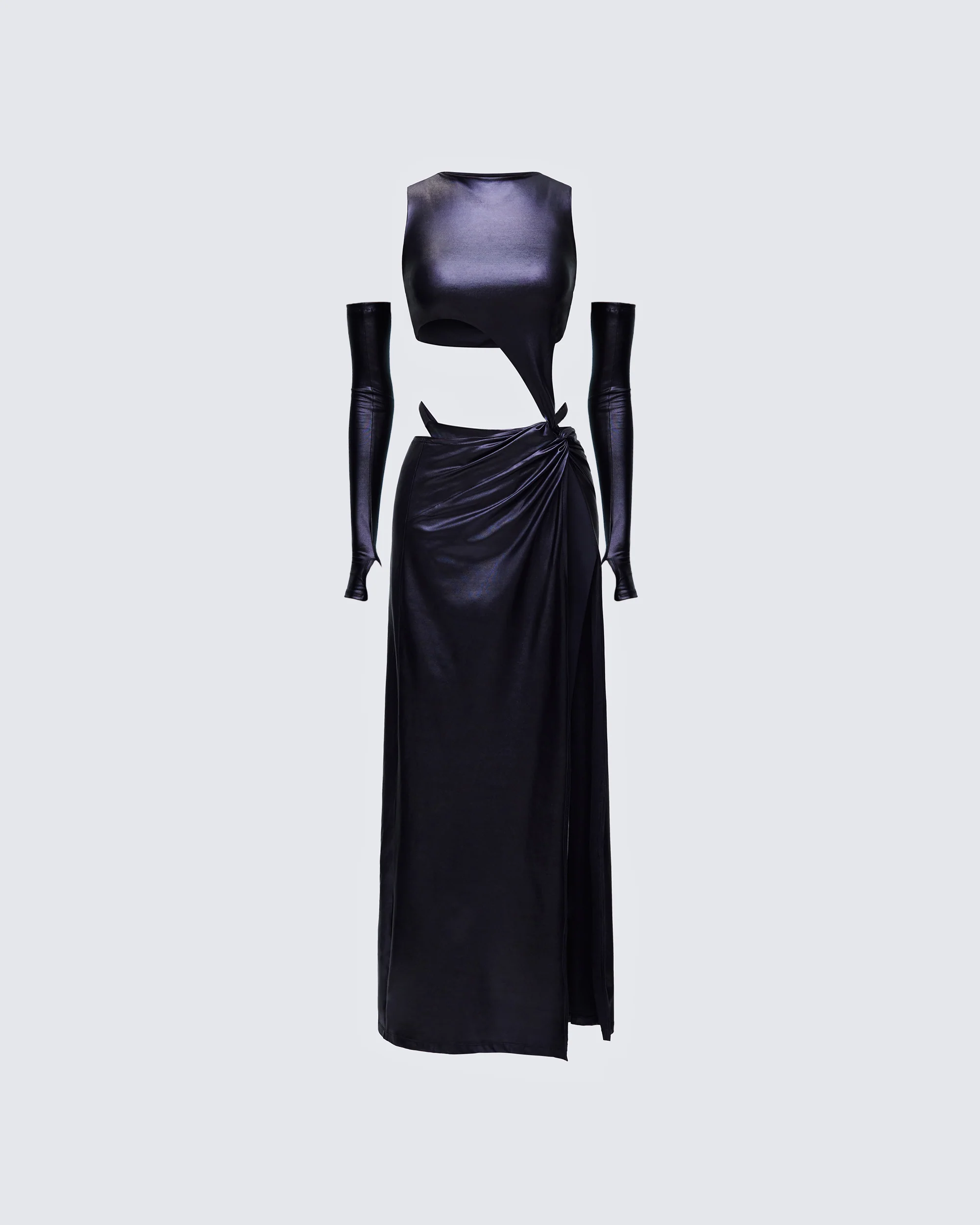 Aiala Black Knot Front Cutaway Dress