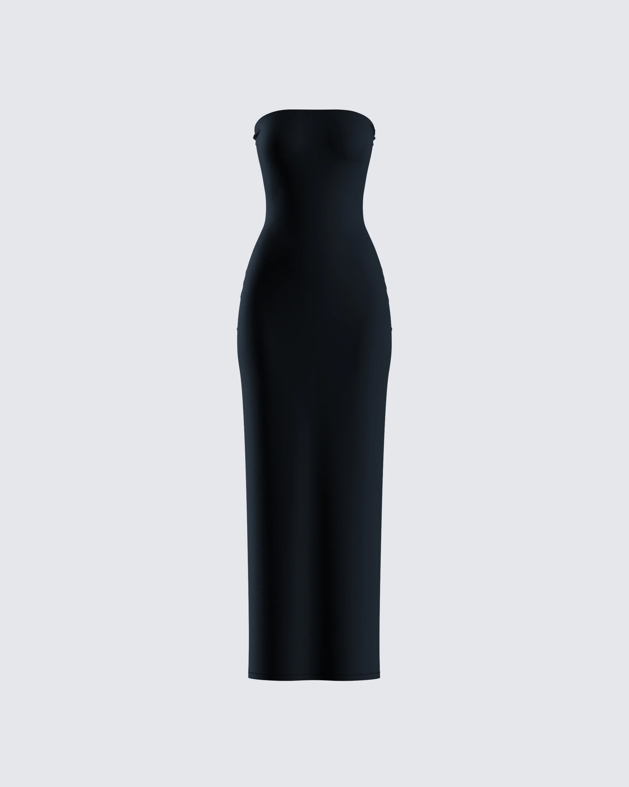 Akari Black Jersey Tube Maxi Dress
