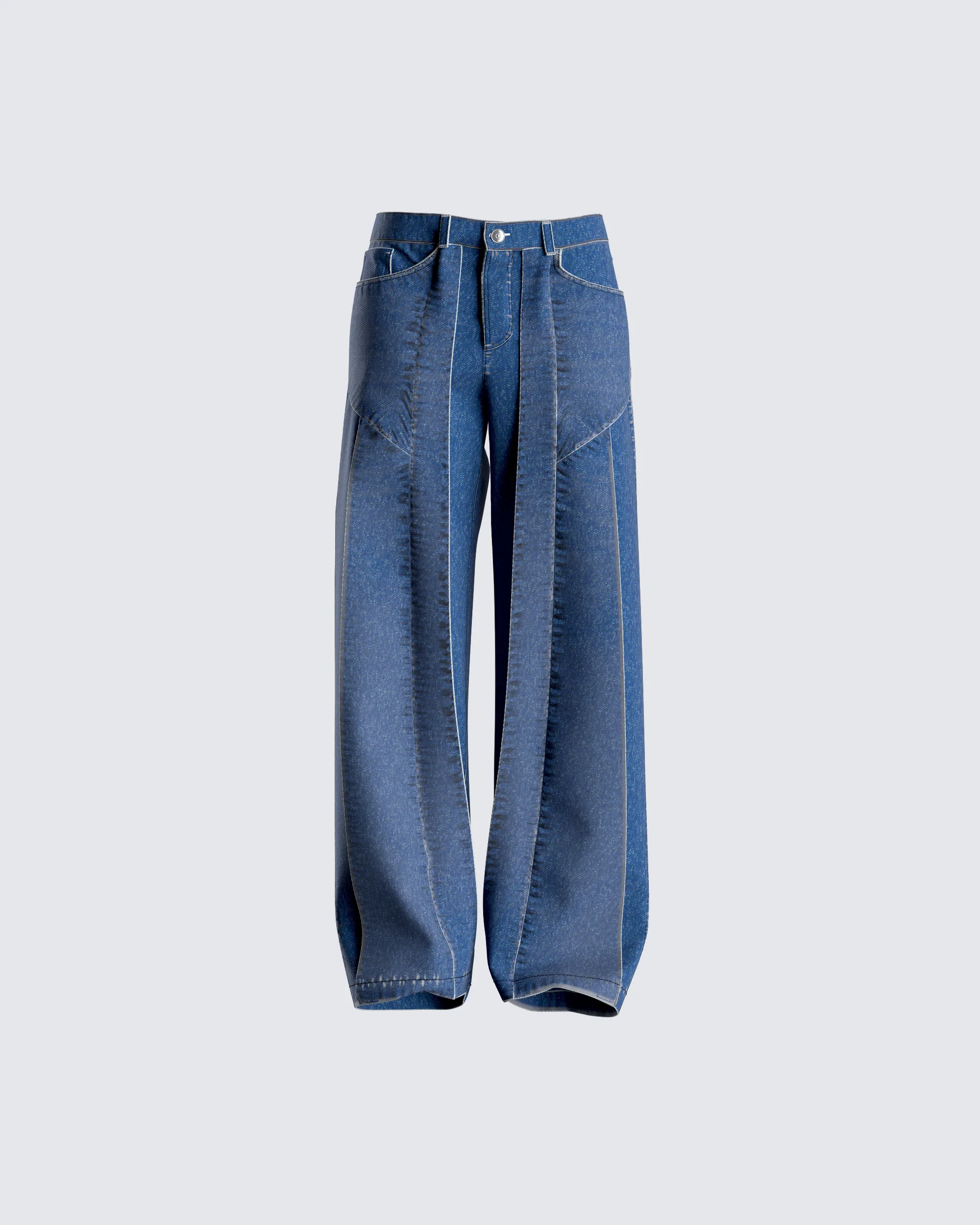 Alexander Blue Wide Leg Jeans