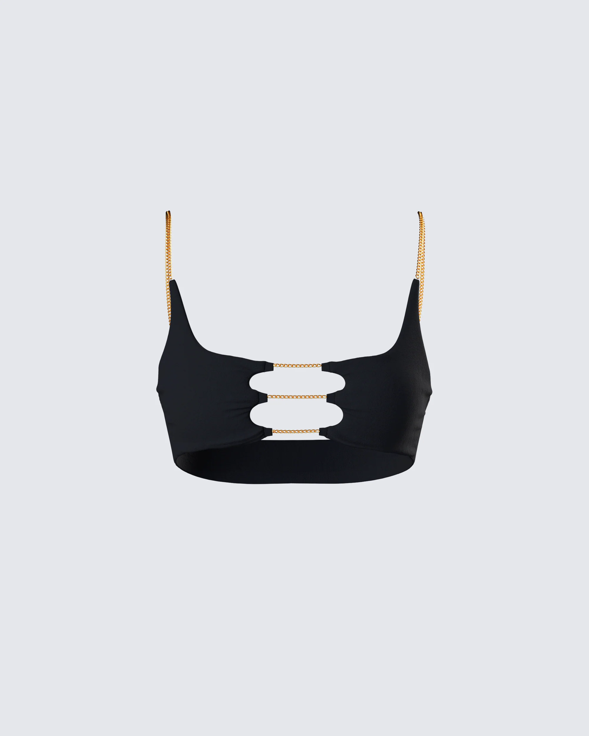 Amari Black Chain Cropped Top