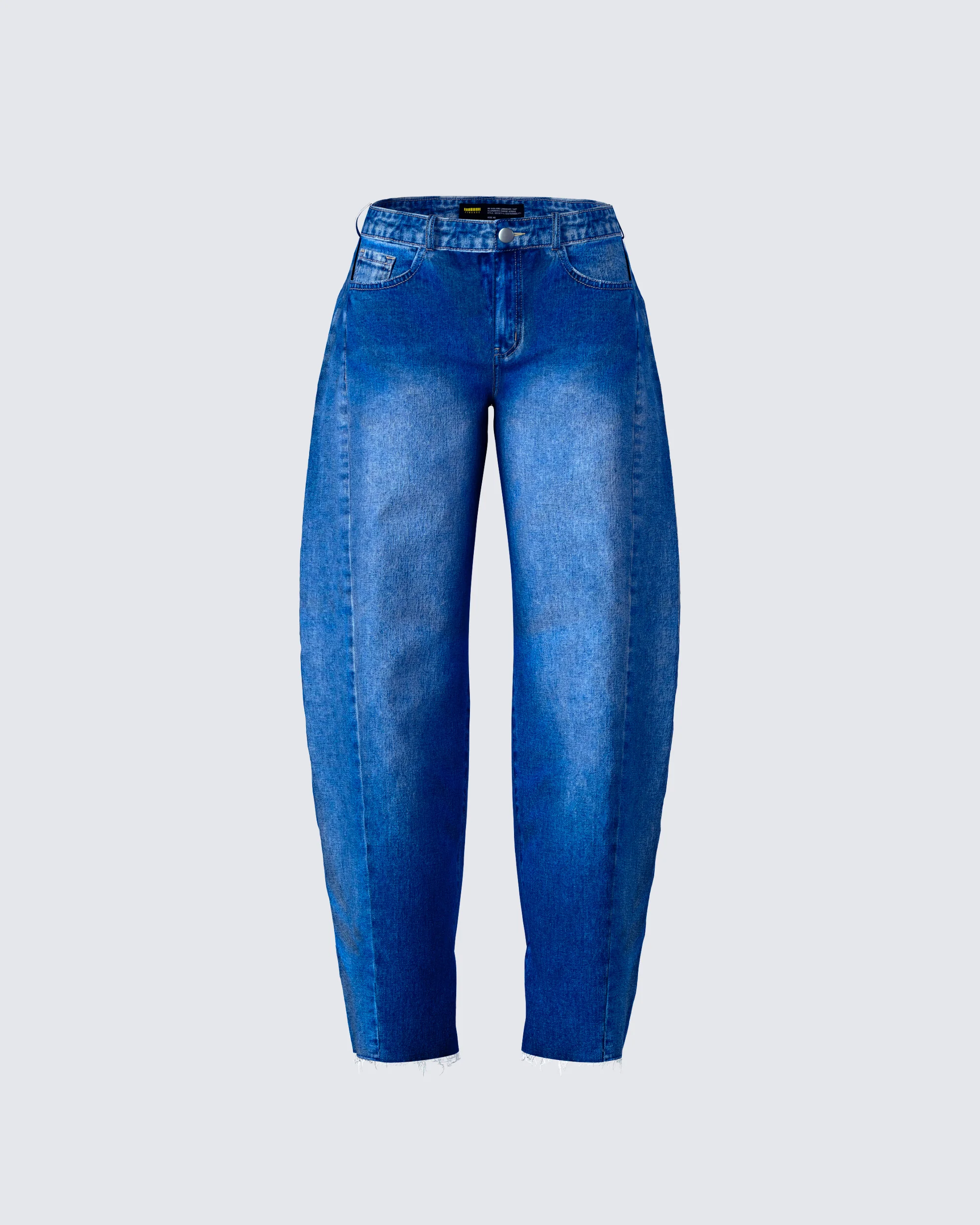 Amets Blue Denim Barrel Leg Jean