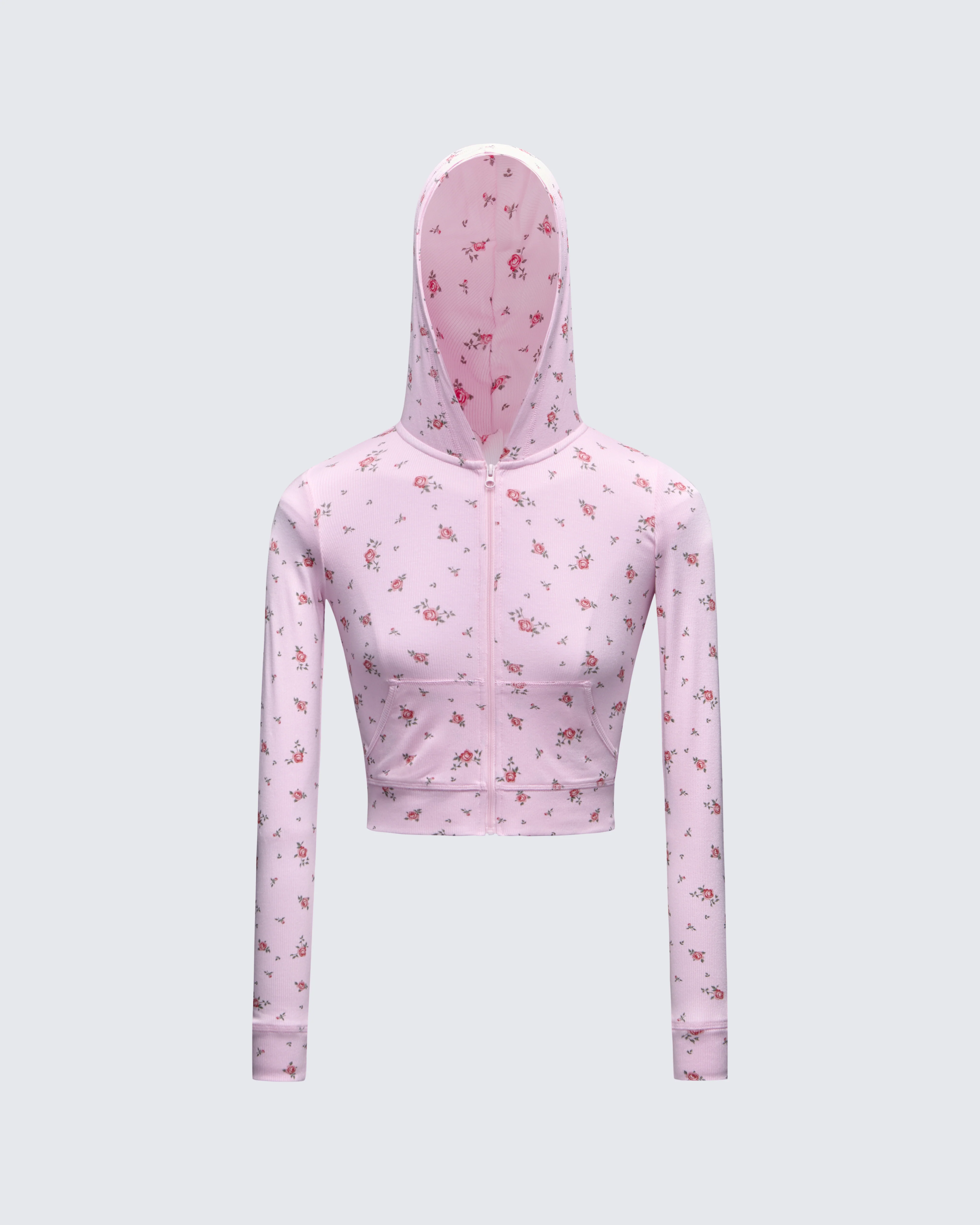 Ariel Multi Zip Up Shrunken Hoodie