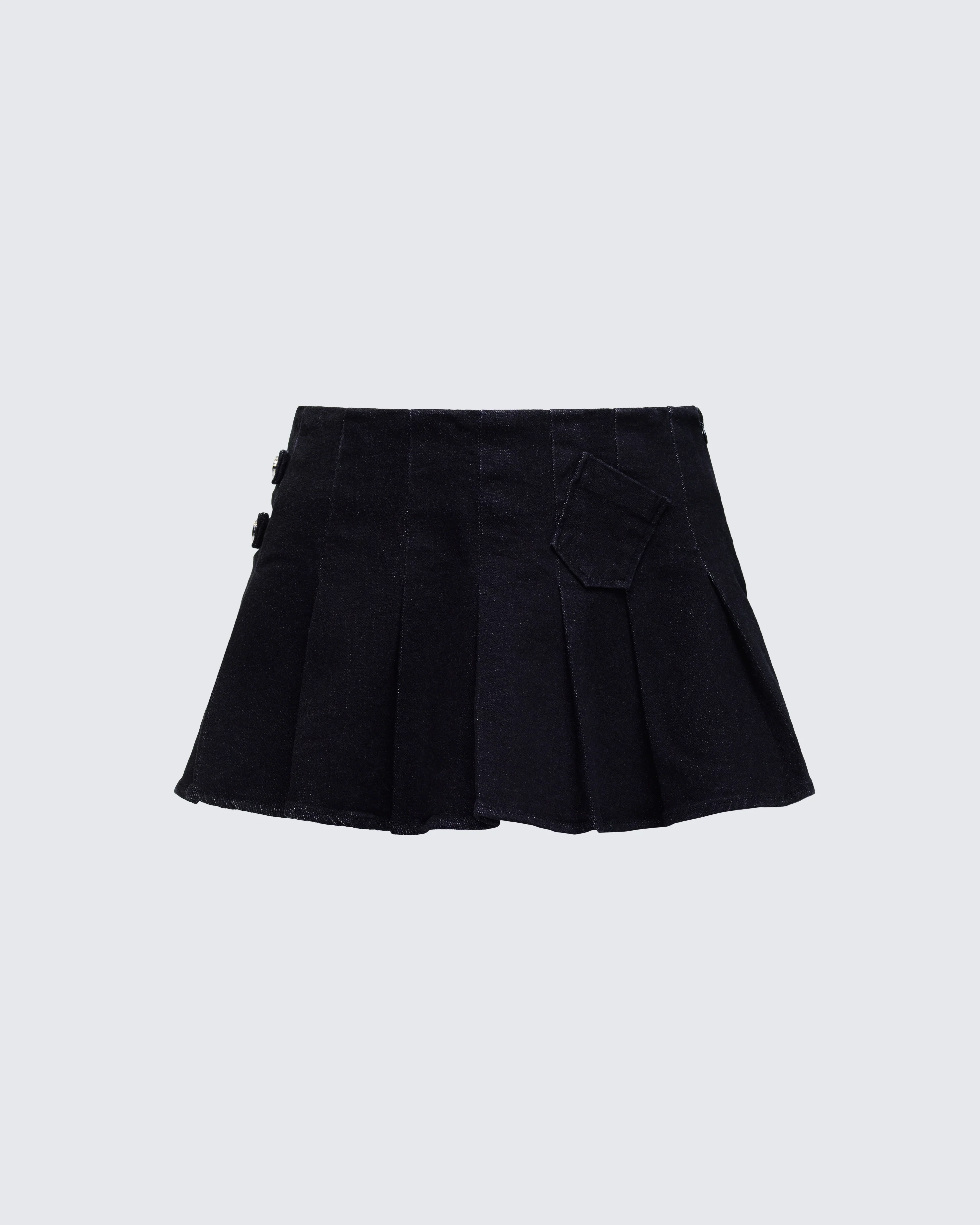 5472-ataya-black-denim-micro-mini-skirt-1.webp Ataya Black Denim Micro Mini Skirt