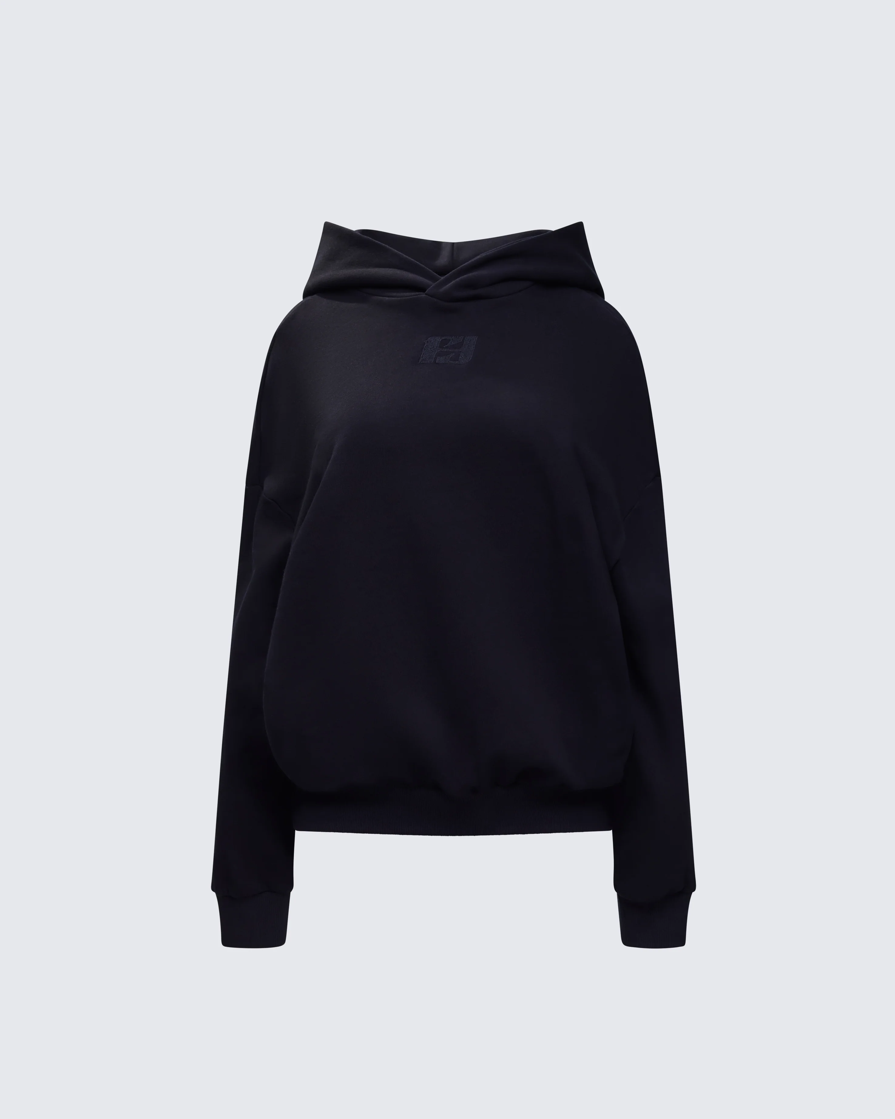 Azariah Black Oversized Hoodie Top