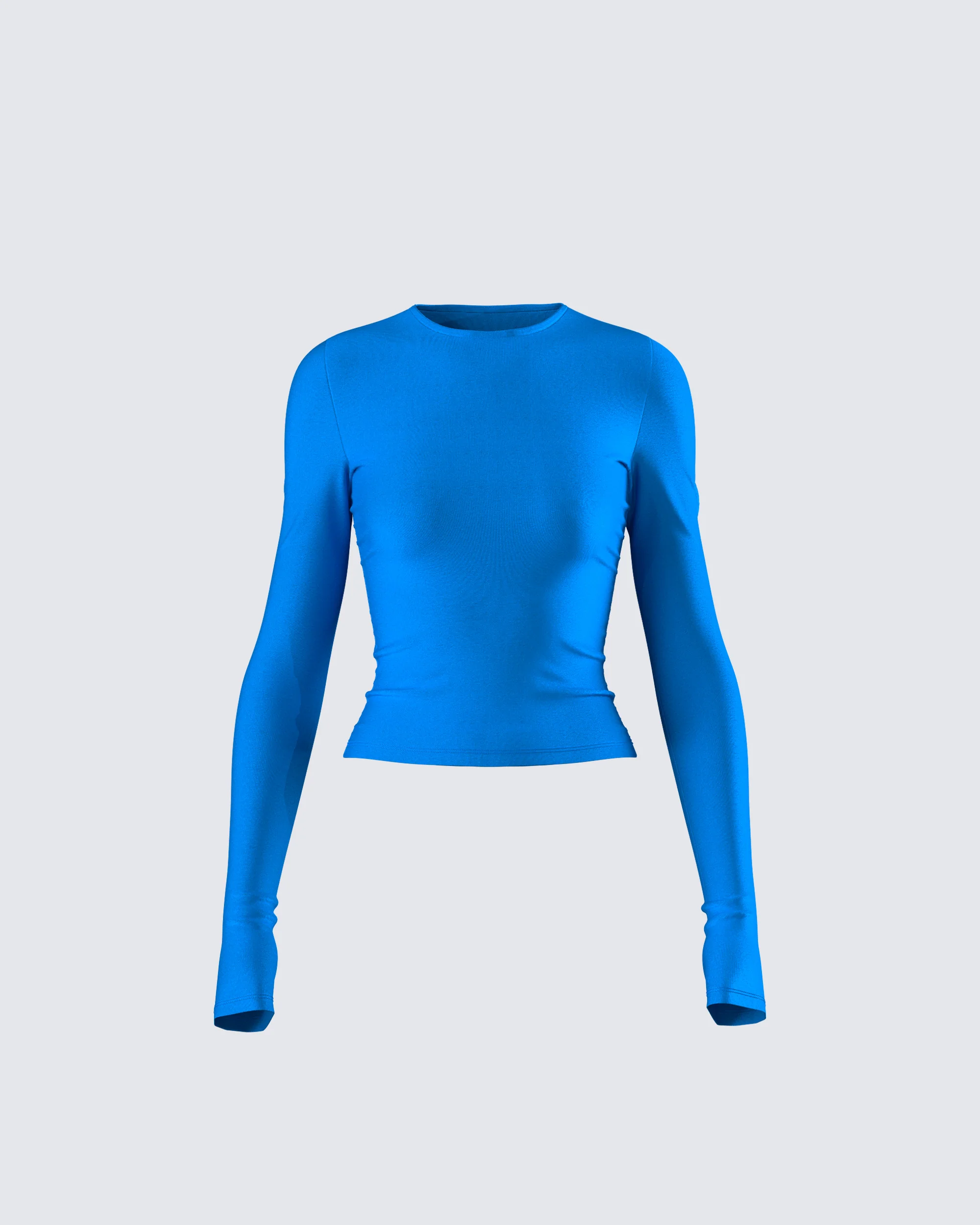 Vivi Blue Jersey Long Sleeve Top