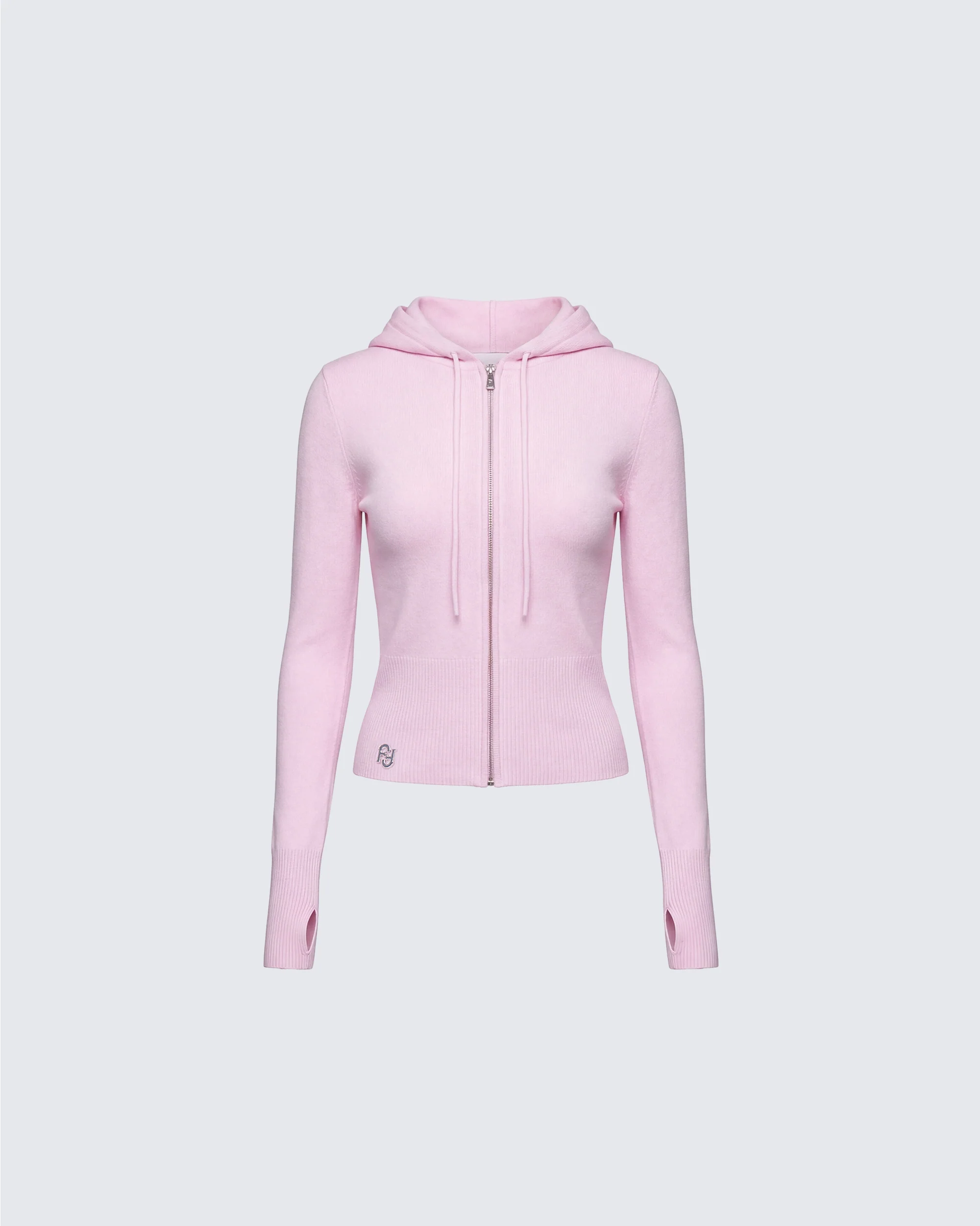 Corah Pink Knit Laced Hoodie