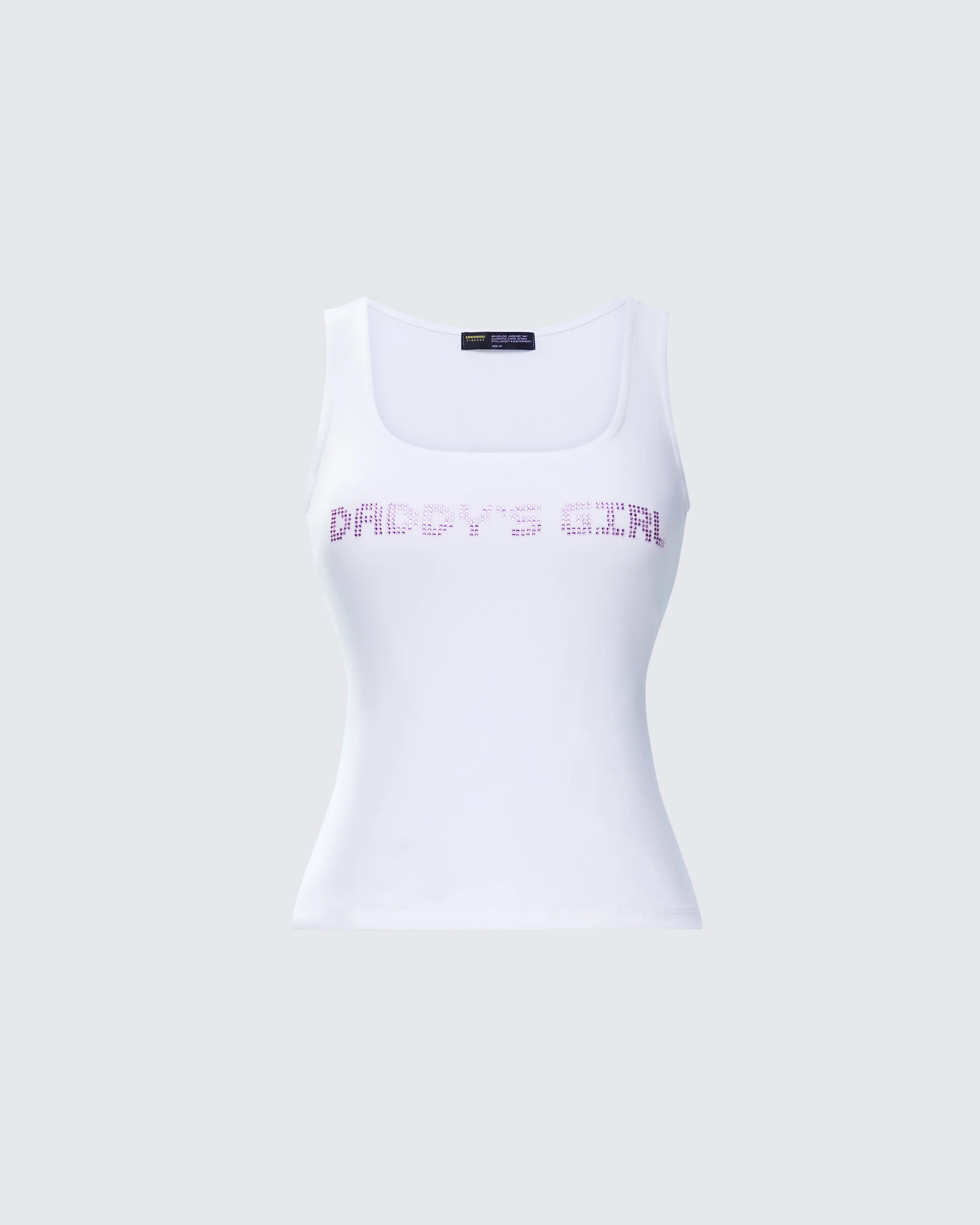 Dolores White Graphic Tank Top