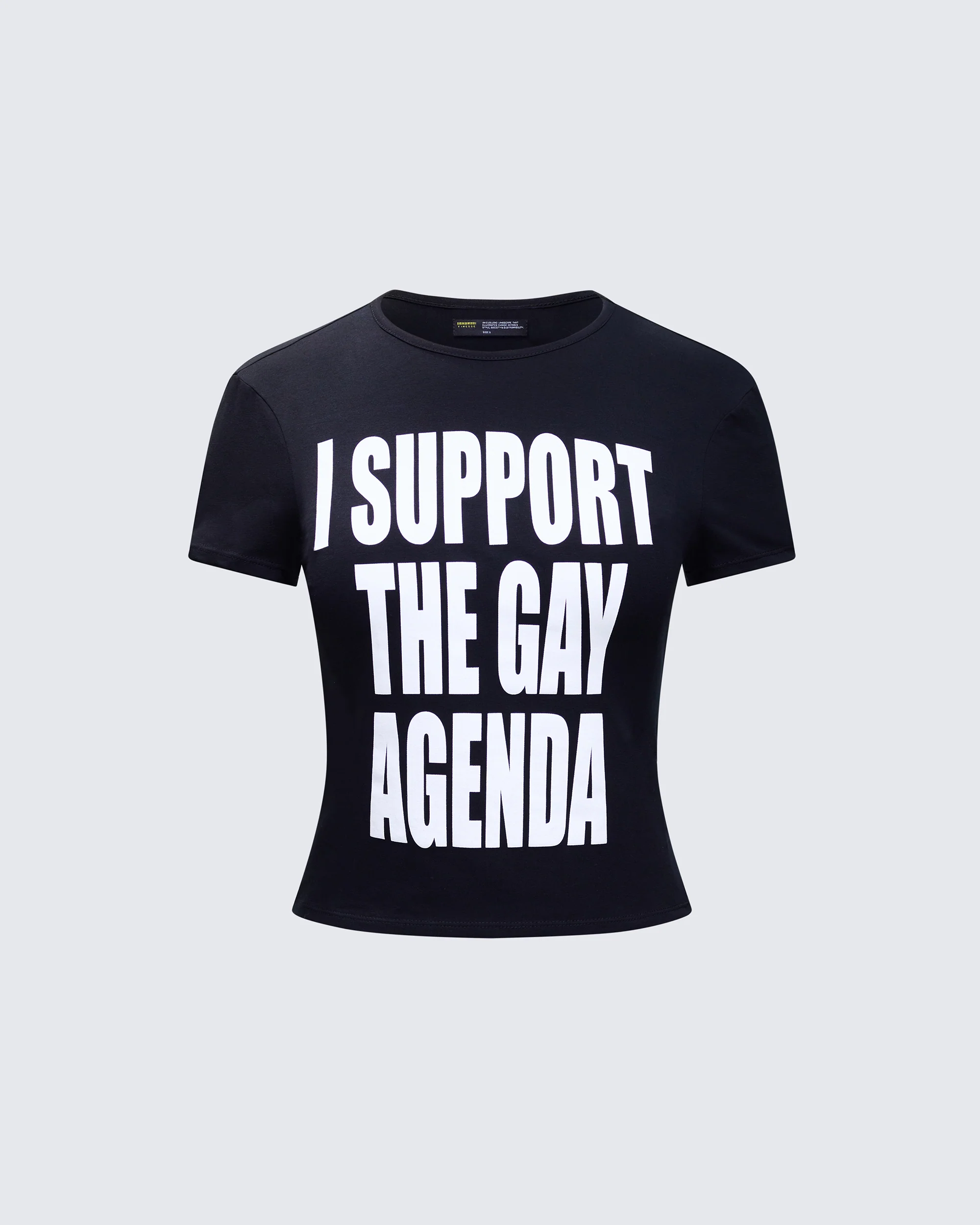 Drea Black Slogan Classic Tee