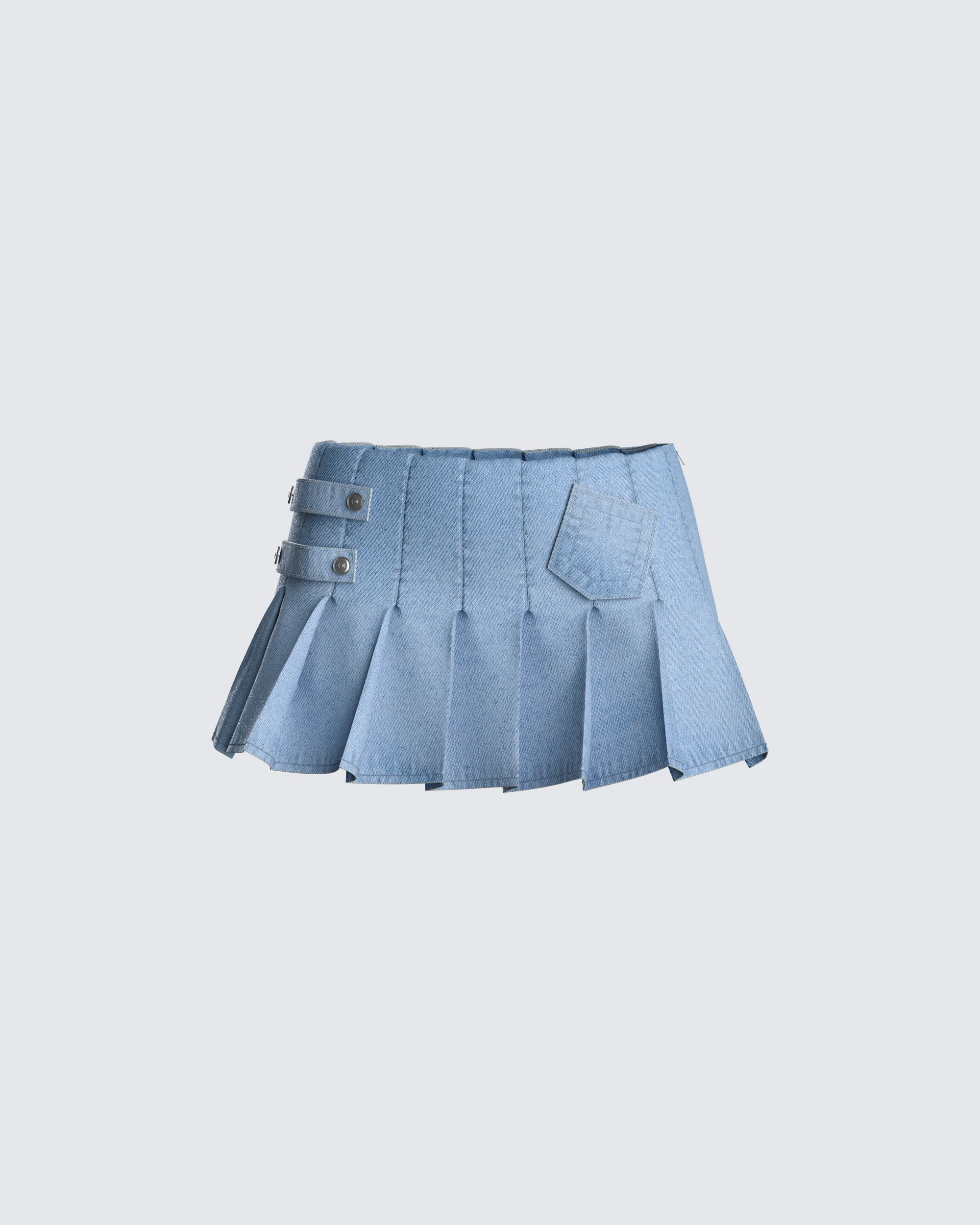91-beverly-denim-pleated-skirt-1.webp Beverly Denim Pleated Skirt