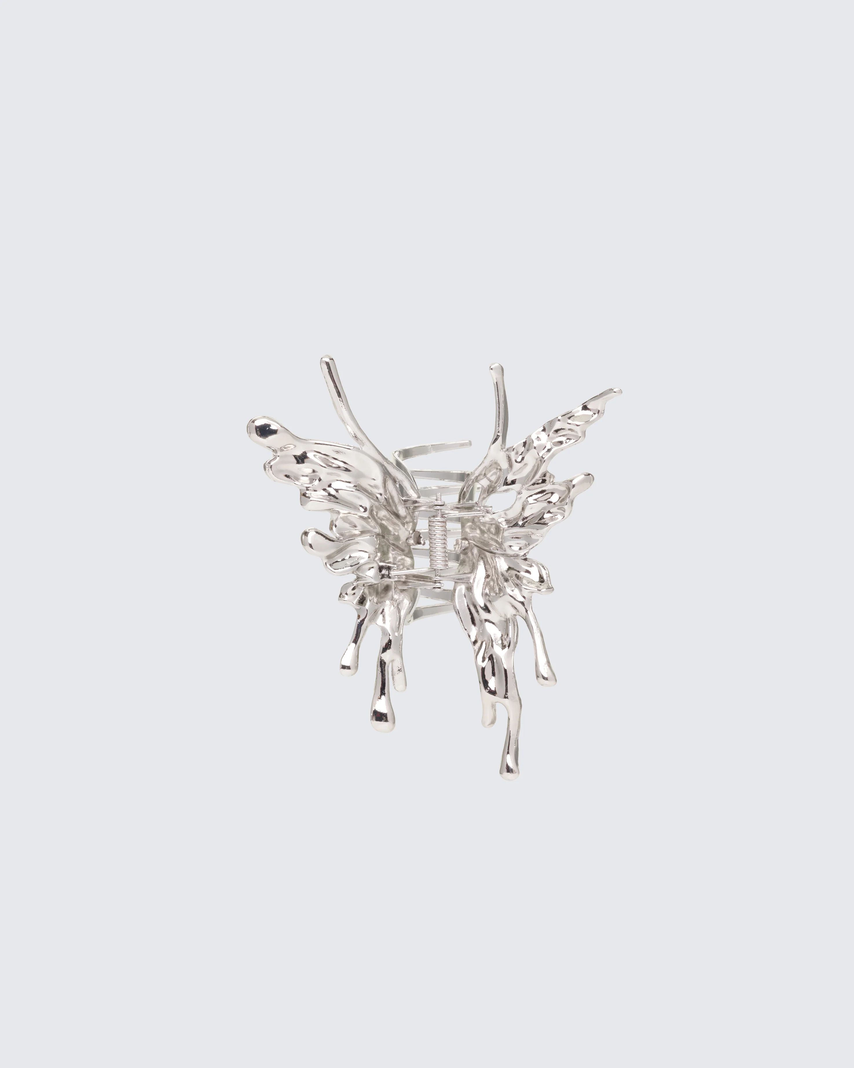 974-adelaide-silver-molten-butterfly-hair-clip-1.webp Adelaide Silver Molten Butterfly Hair Clip